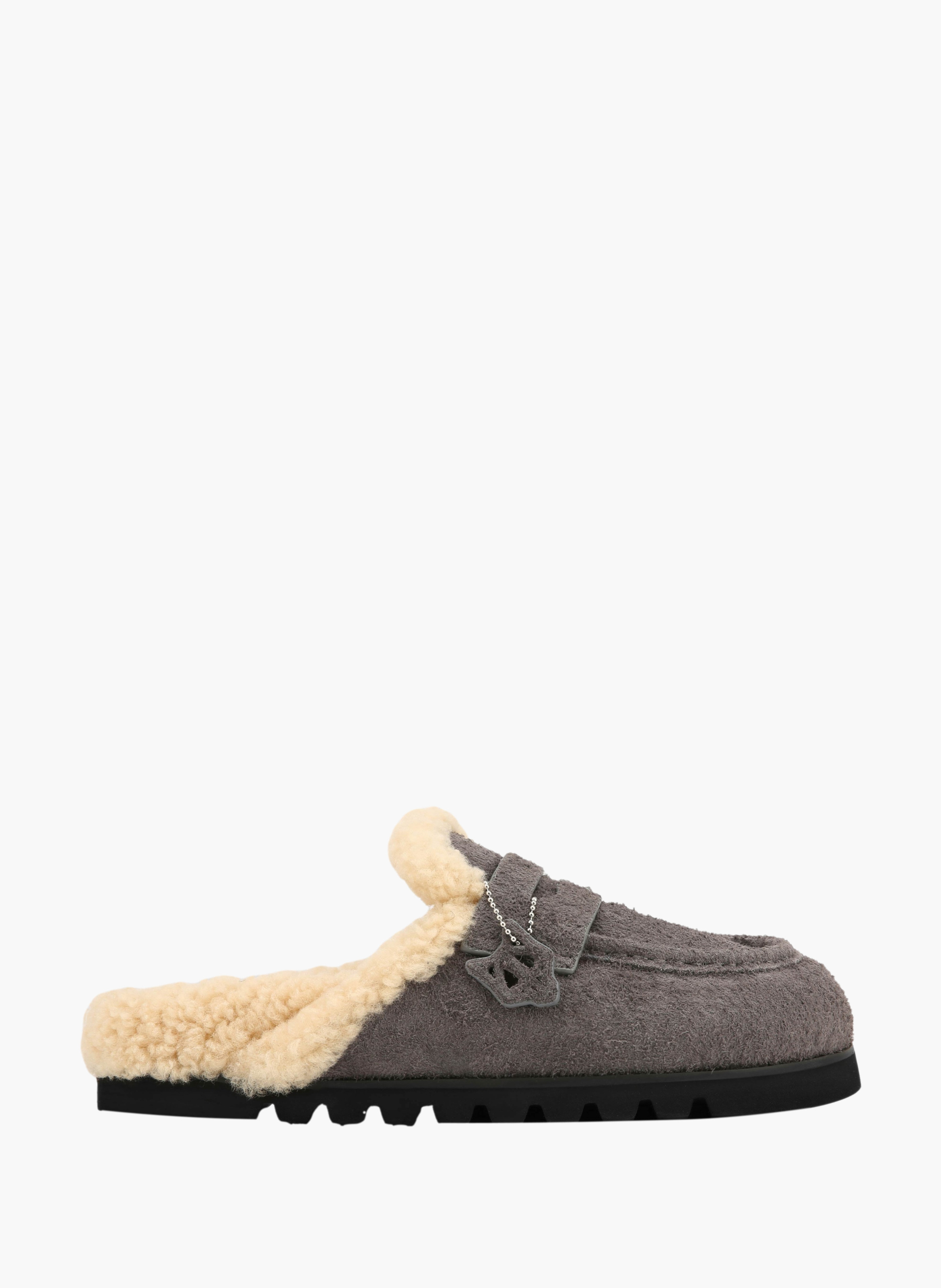 Mules cord fur NAKED WOLFE Gris