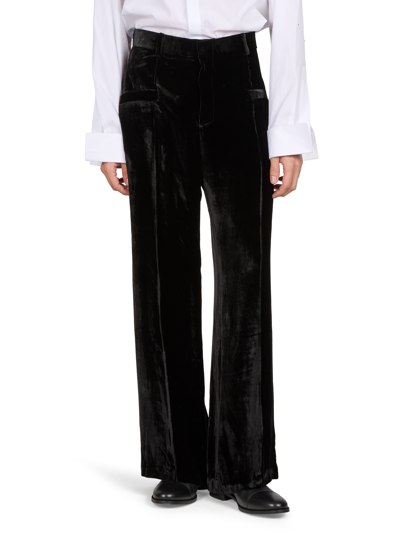 Silk velvet pants CAMPILLO Black
