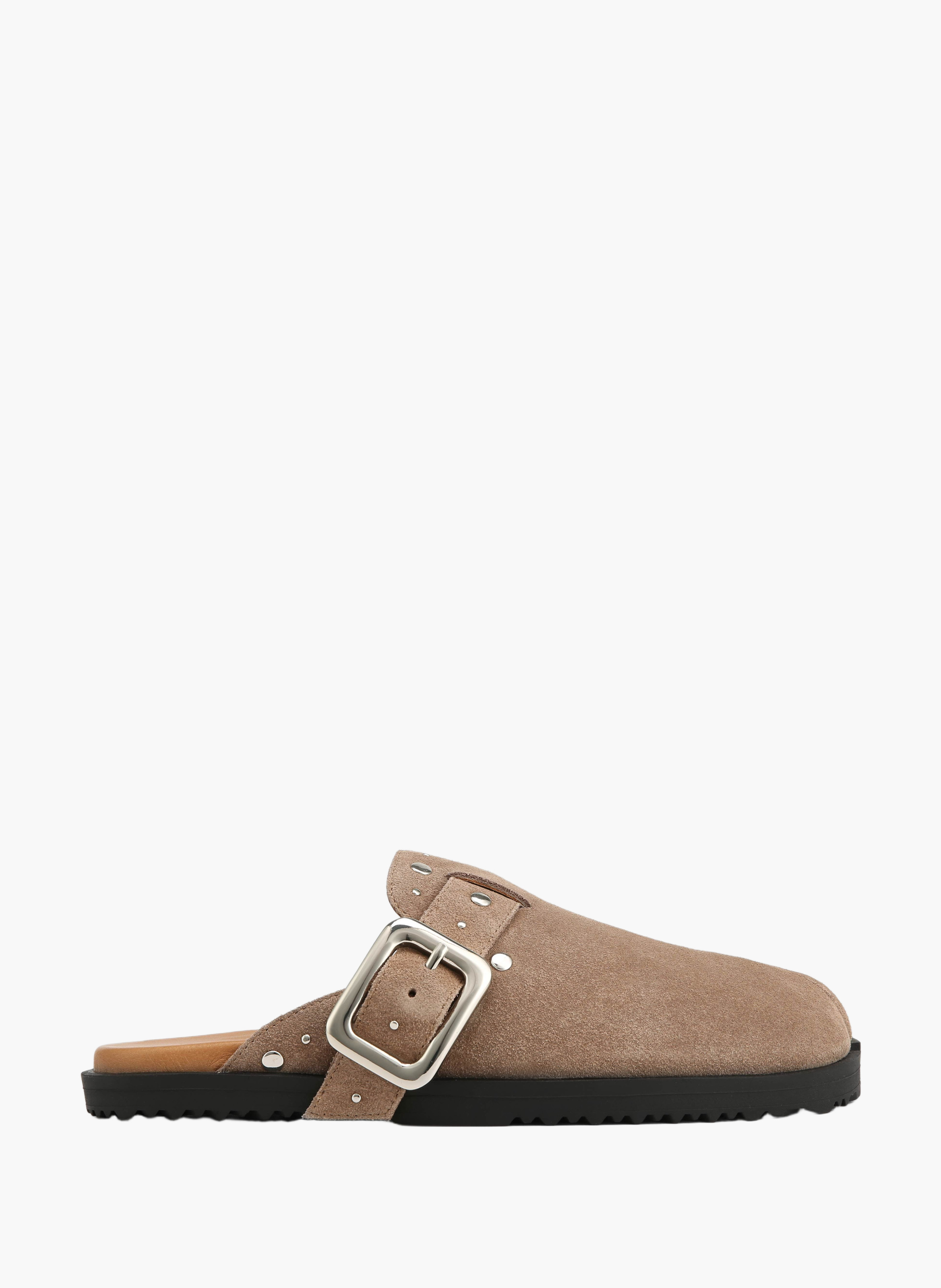 Mules lola en daim NAKED WOLFE Marron