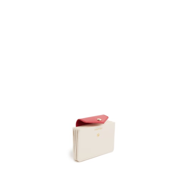 Saison 1865 Leather Card Holder In White