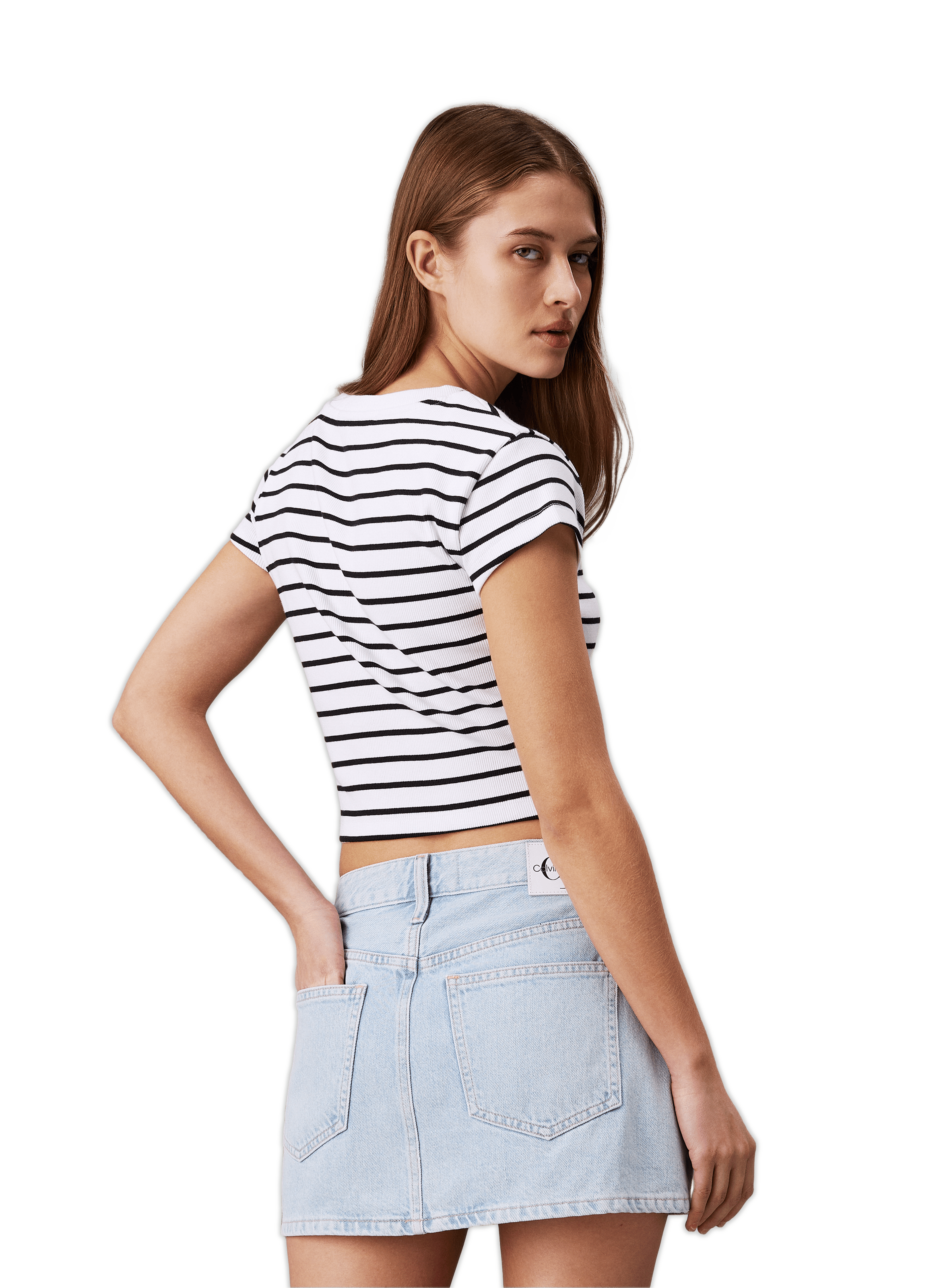 T-shirt rayé en coton  CALVIN KLEIN Multicolore