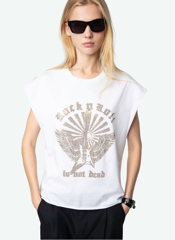 Débardeur imprimé en coton bio cloe Blanc by ZADIG&VOLTAIRE ZADIG&VOLTAIRE Débardeur imprimé en coton bio cloe Blanc