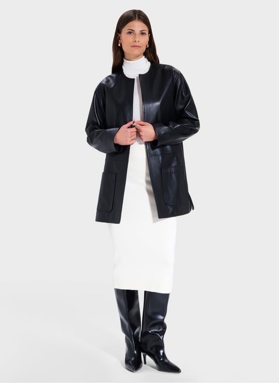 Blouson noir fluide - manoa Noir by ZAPA ZAPA Blouson noir fluide - manoa Noir