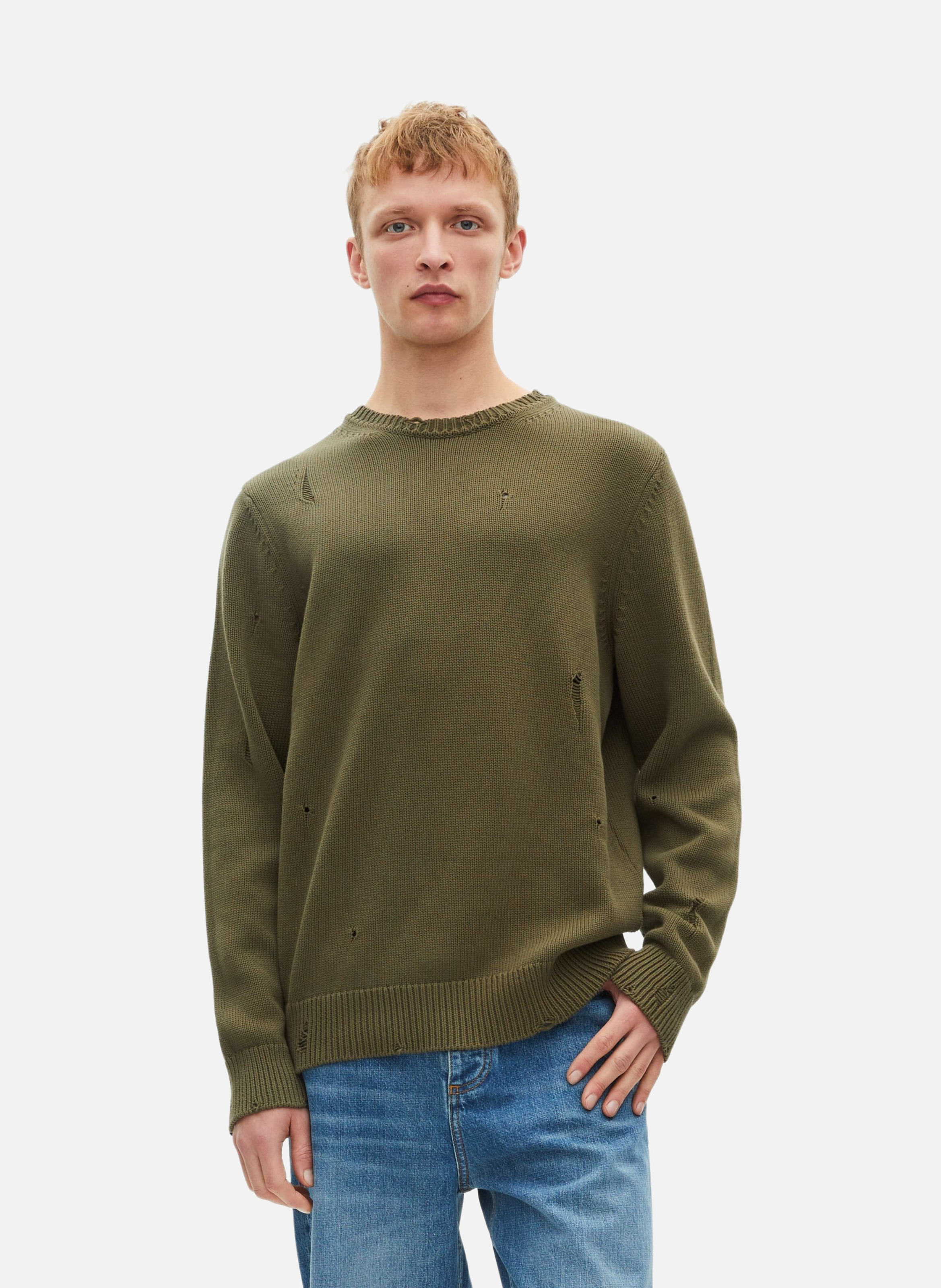 Pull avec détails ajourés THE KOOPLES Vert