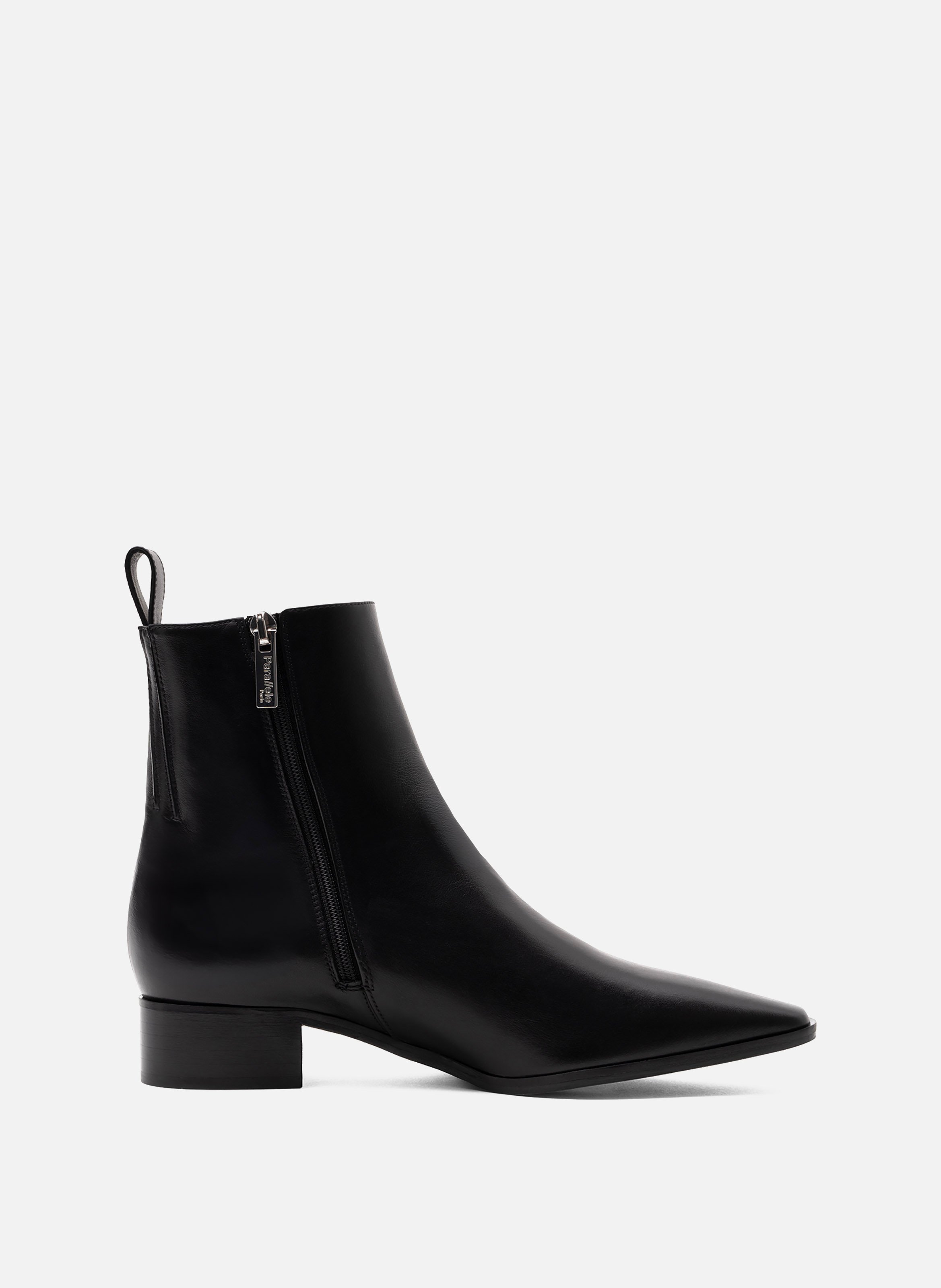 Bottines pablo en veau lisse PARALLELE Noir