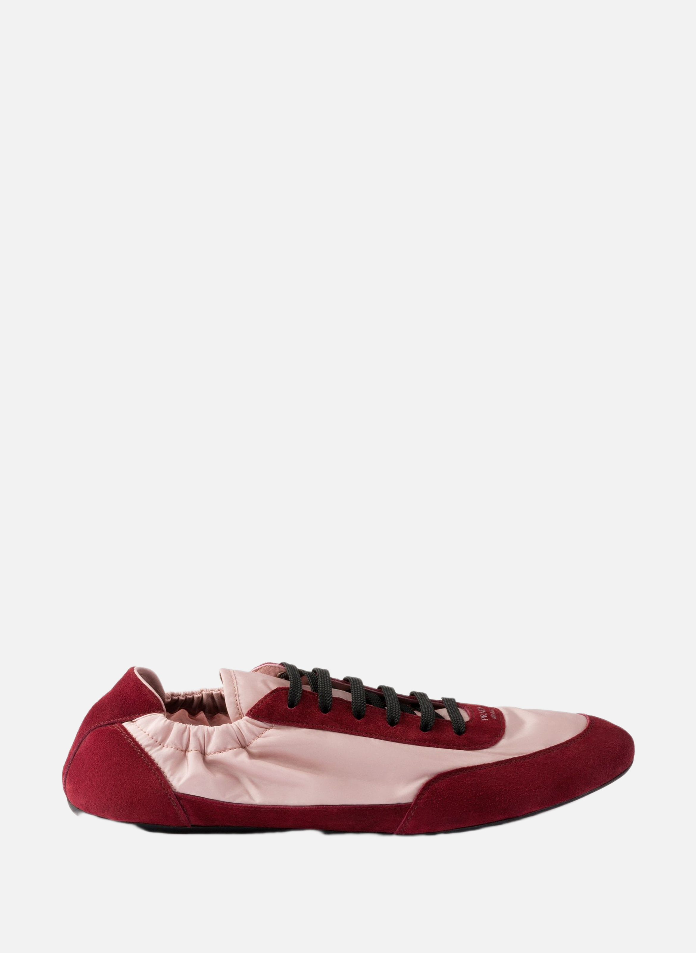 Baskets en re-nylon et en daim pliables PRADA Rose