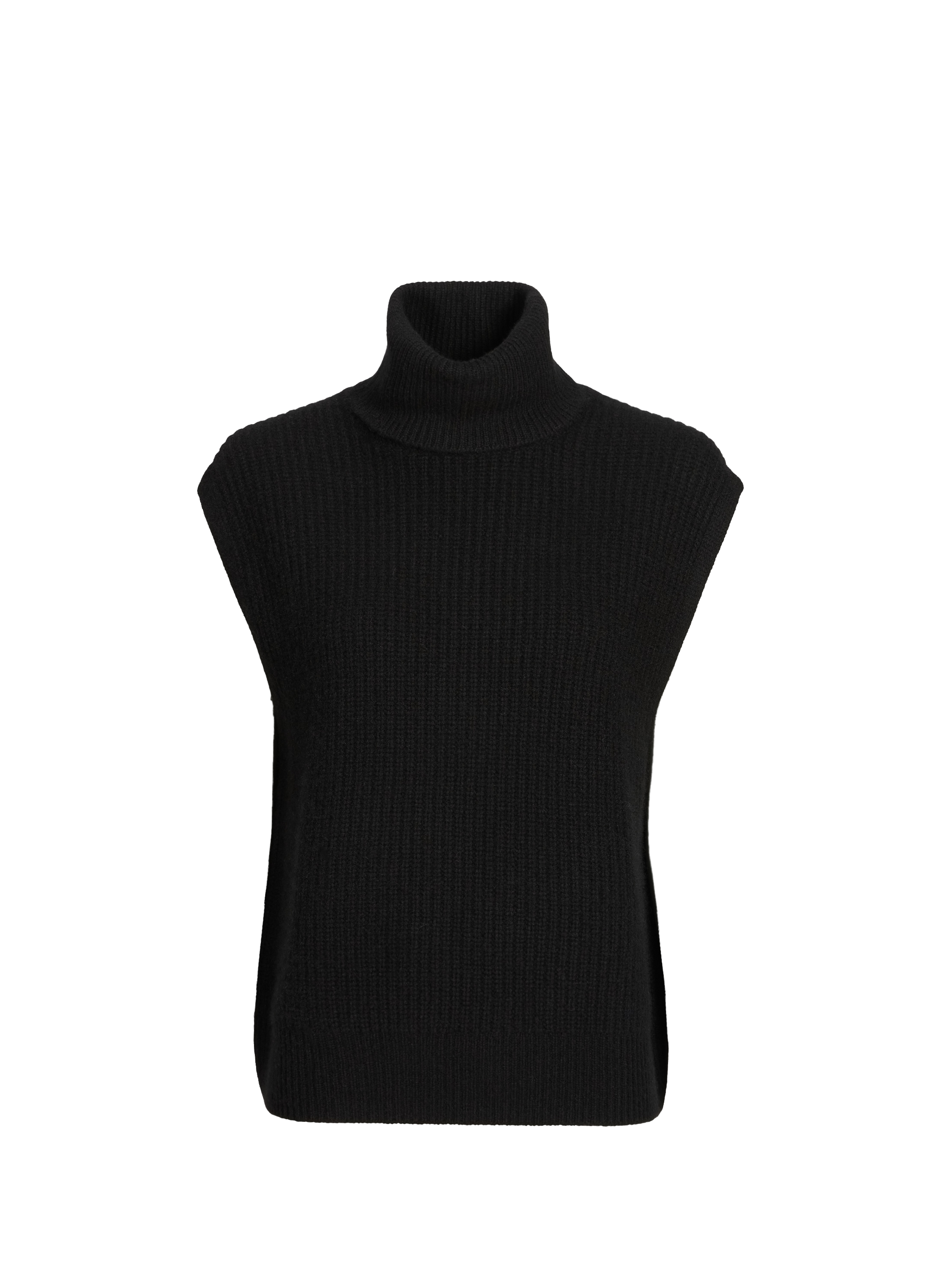 Pull col roulé sans manches en cachemire SAISON 1865 Noir