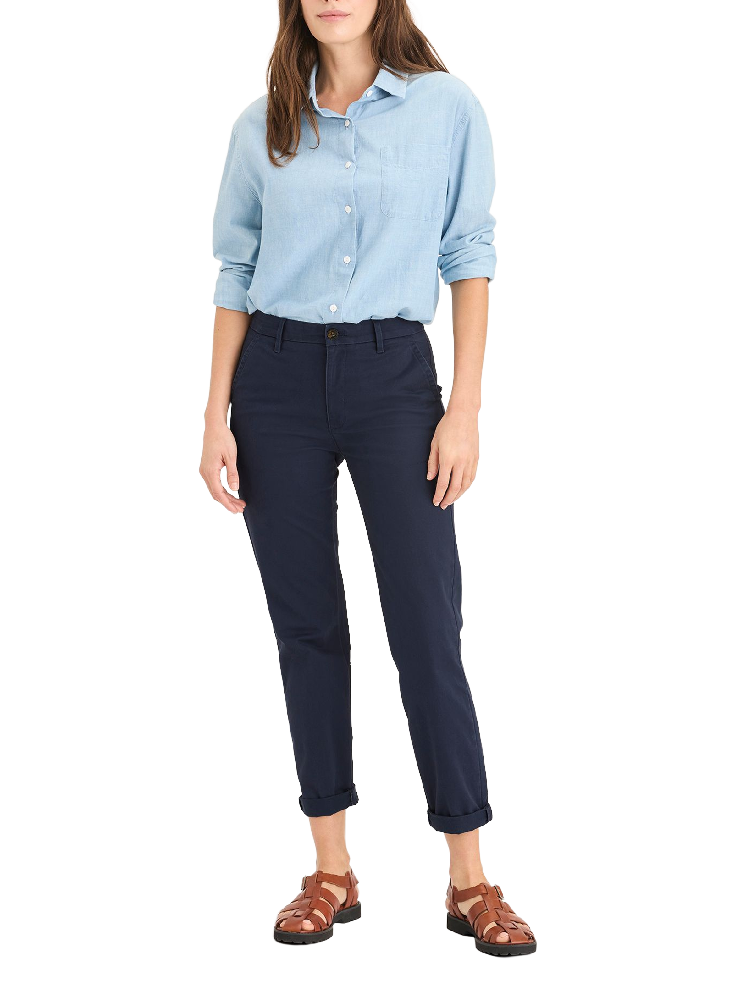 Pantalon en coton DOCKERS Bleu