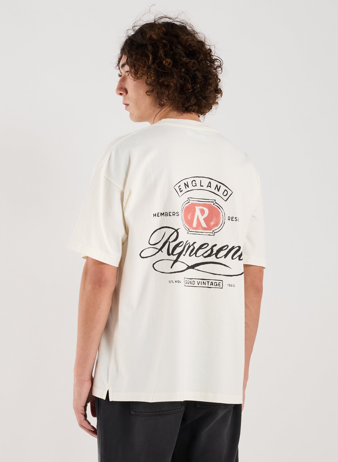 Biker-style cotton t-shirt REPRESENT White