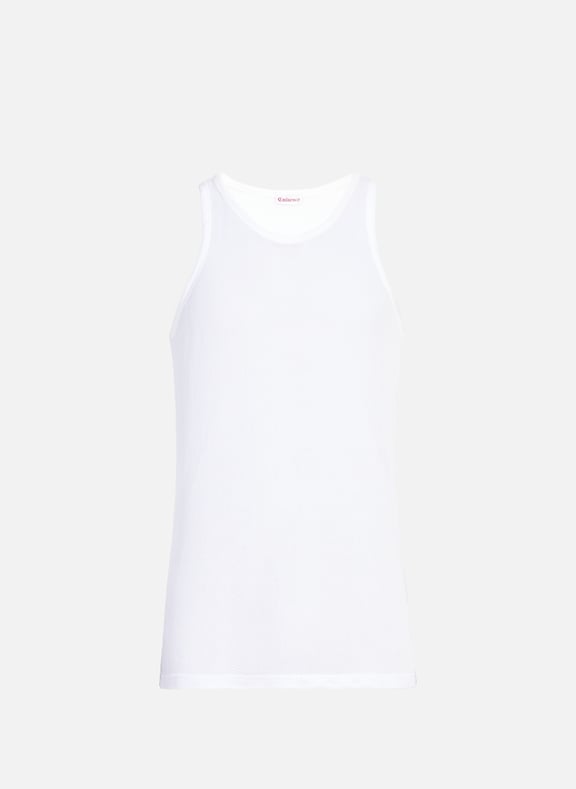 Débardeur en maille aérée de coton Blanc by EMINENCE EMINENCE Débardeur en maille aérée de coton Blanc
