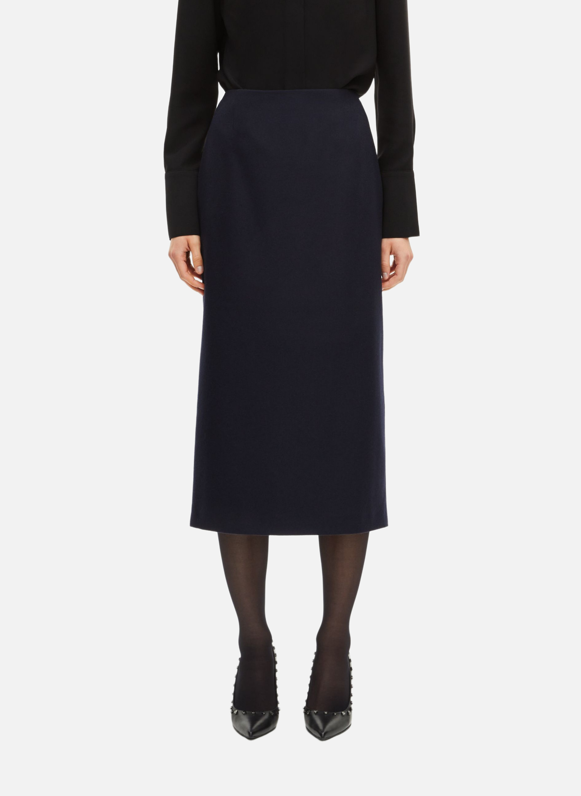 THE KOOPLES Jupe longue crayon Bleu
