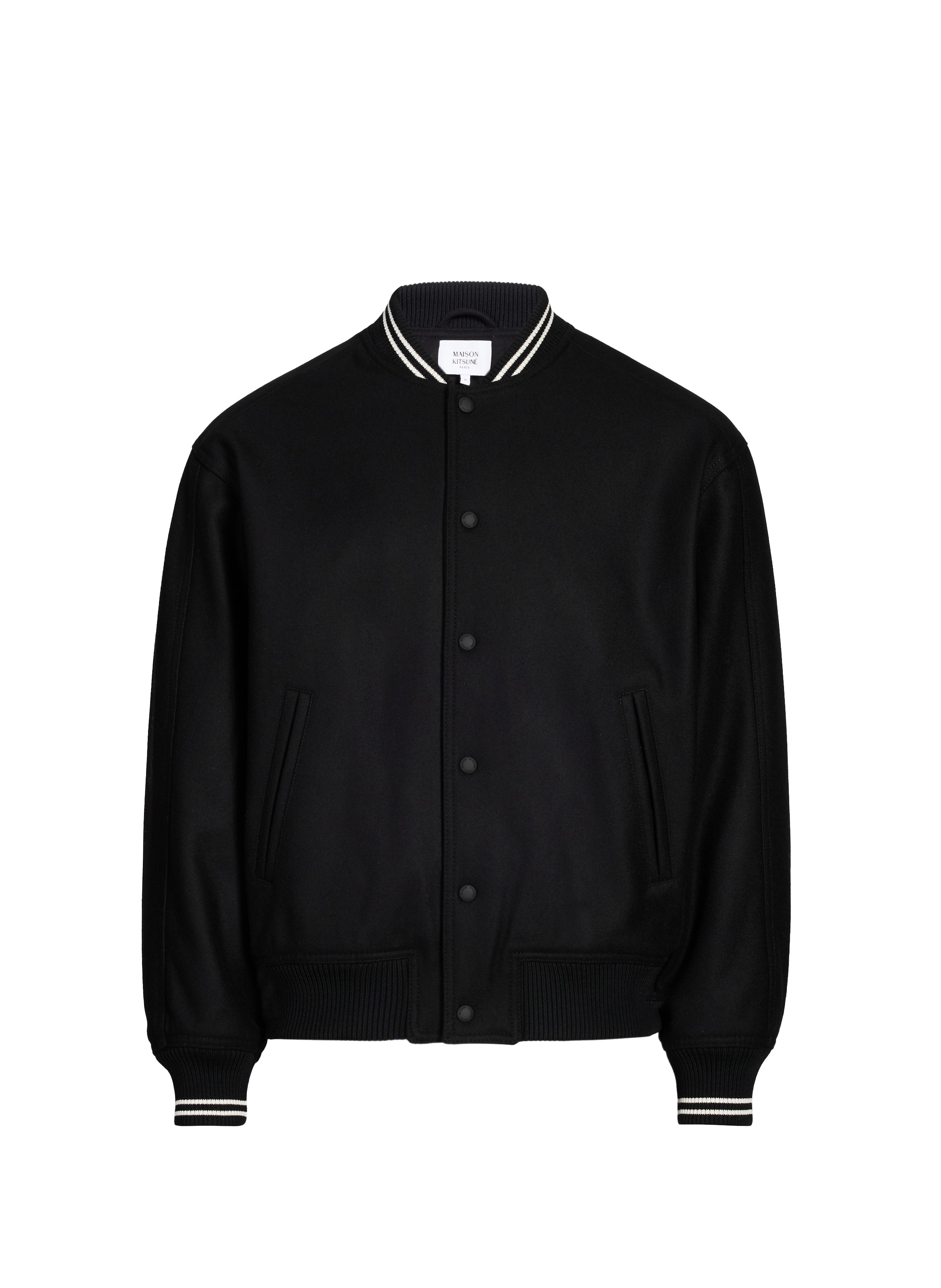 Wool-blend bomber jacket MAISON KITSUNÉ Black