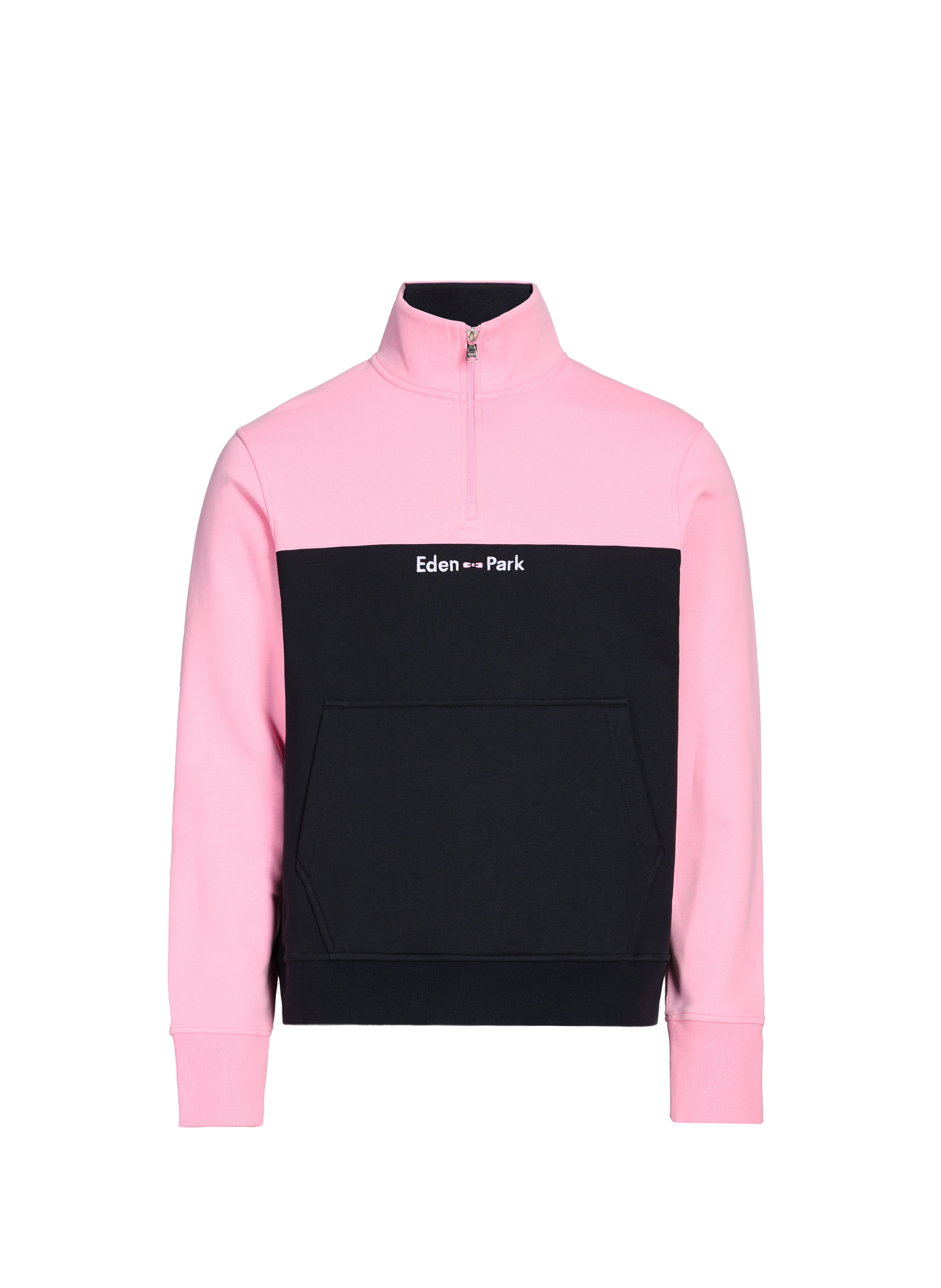 Sweatshirt col camionneur en molleton de coton EDEN PARK Rose