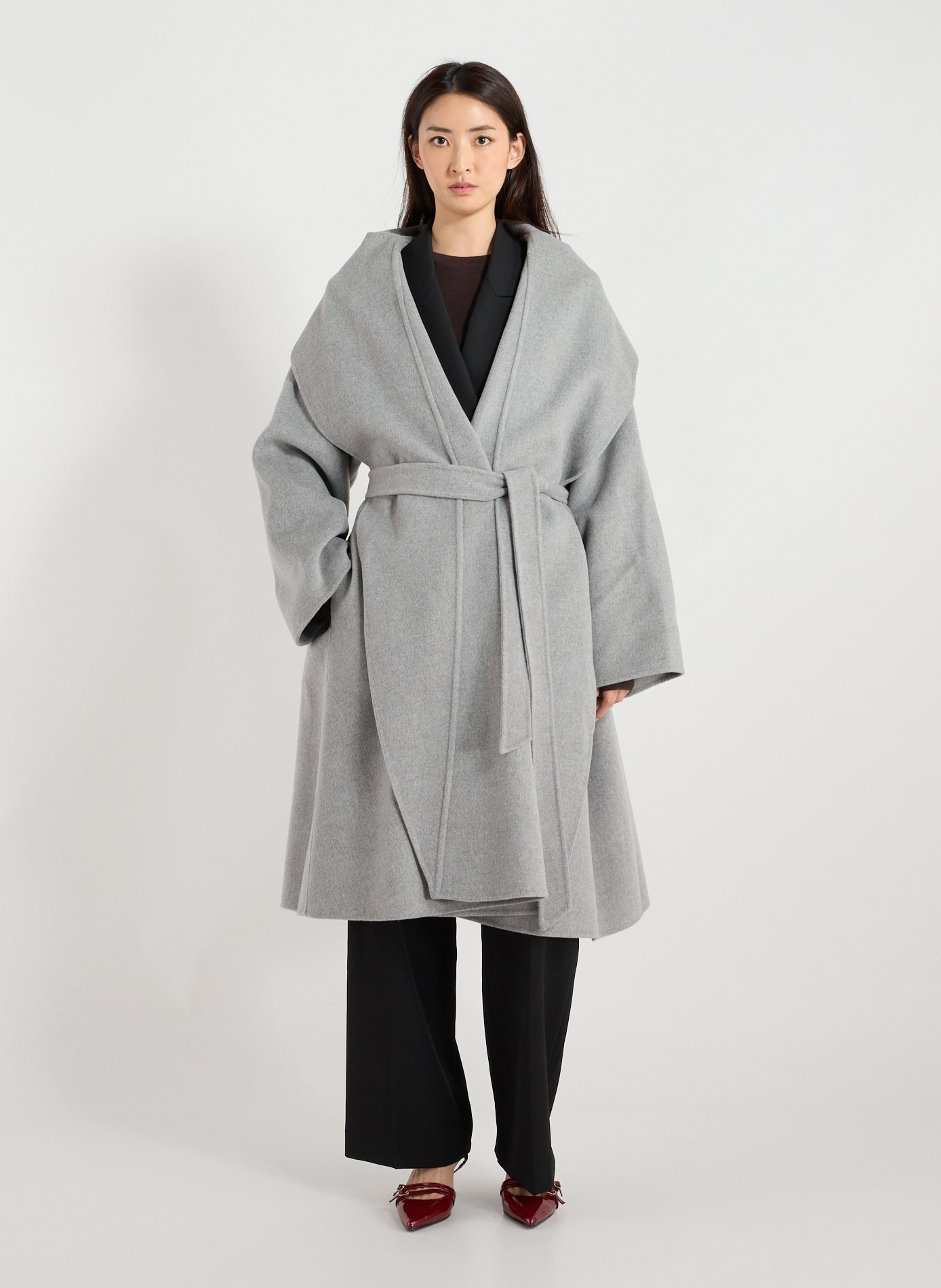 Straight wool-blend trousers  R2W Black