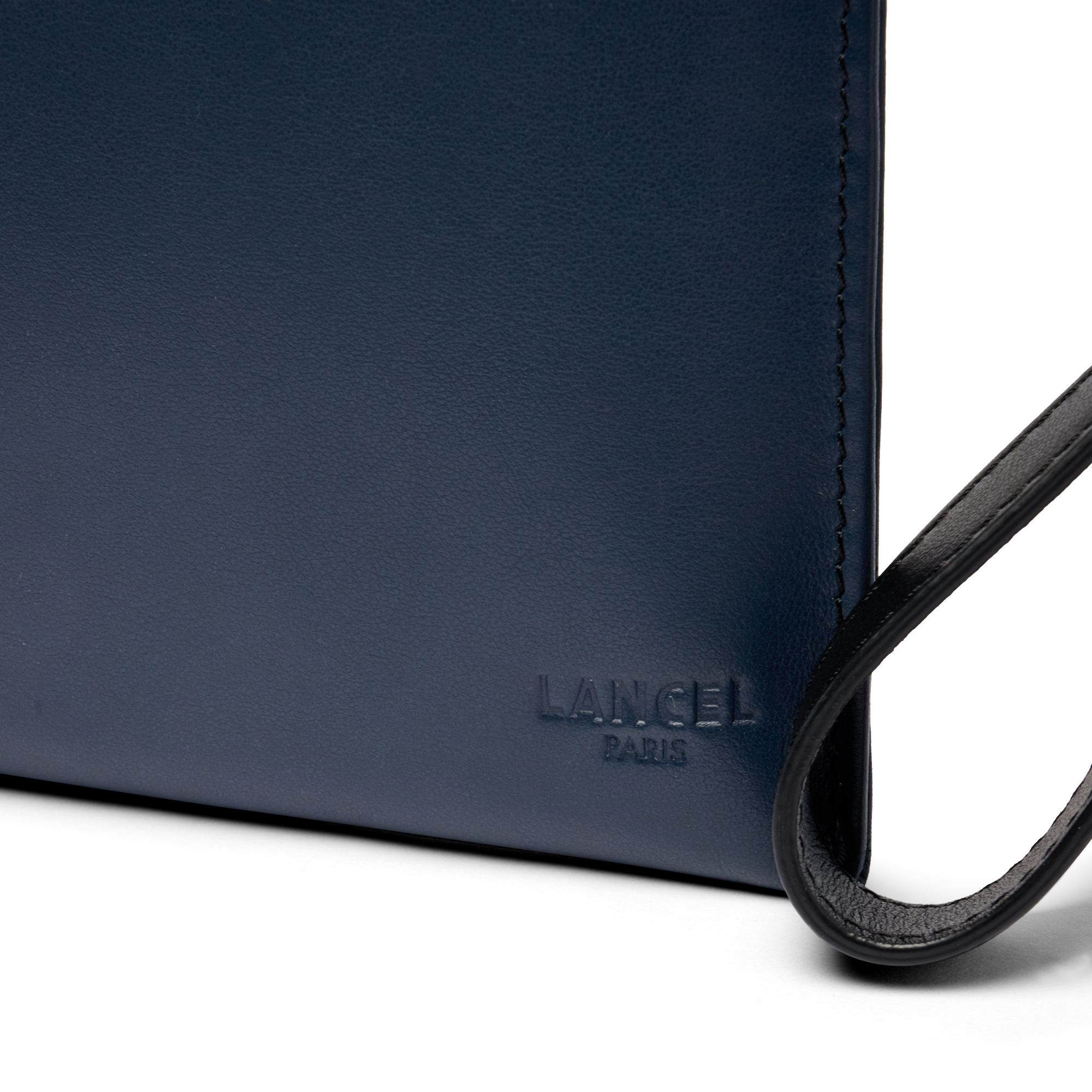 Pochette zippée léon de lancel en cuir LANCEL Bleu