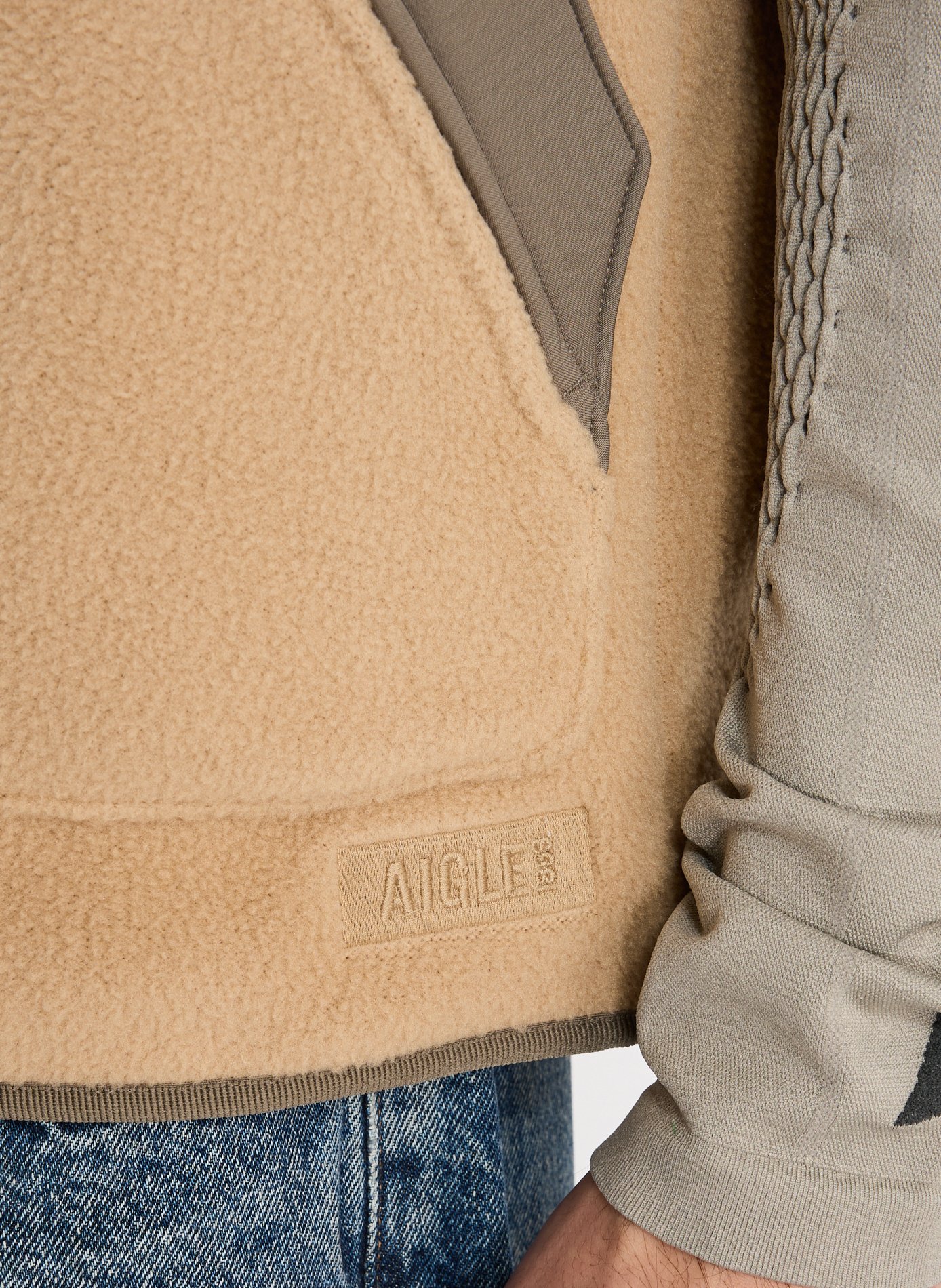 Reversible sherpa sleeveless jacket T-KIT. AIGLE Brown