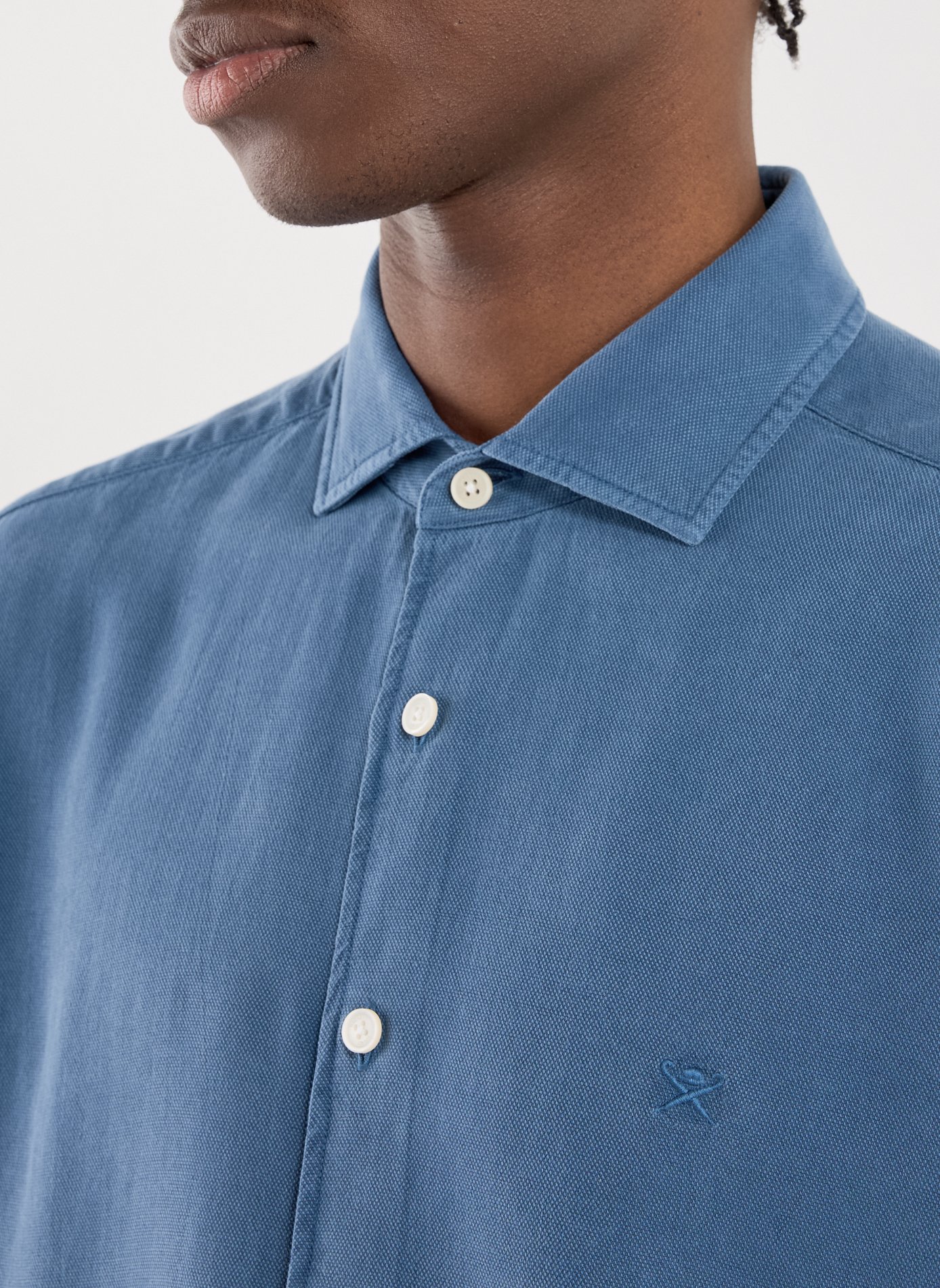 Chemise droite en lyocell HACKETT Bleu