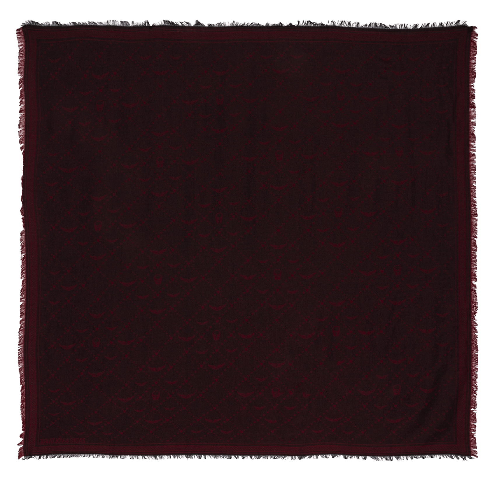 Foulard jacquard monogramme glenn ZADIG&VOLTAIRE Rouge