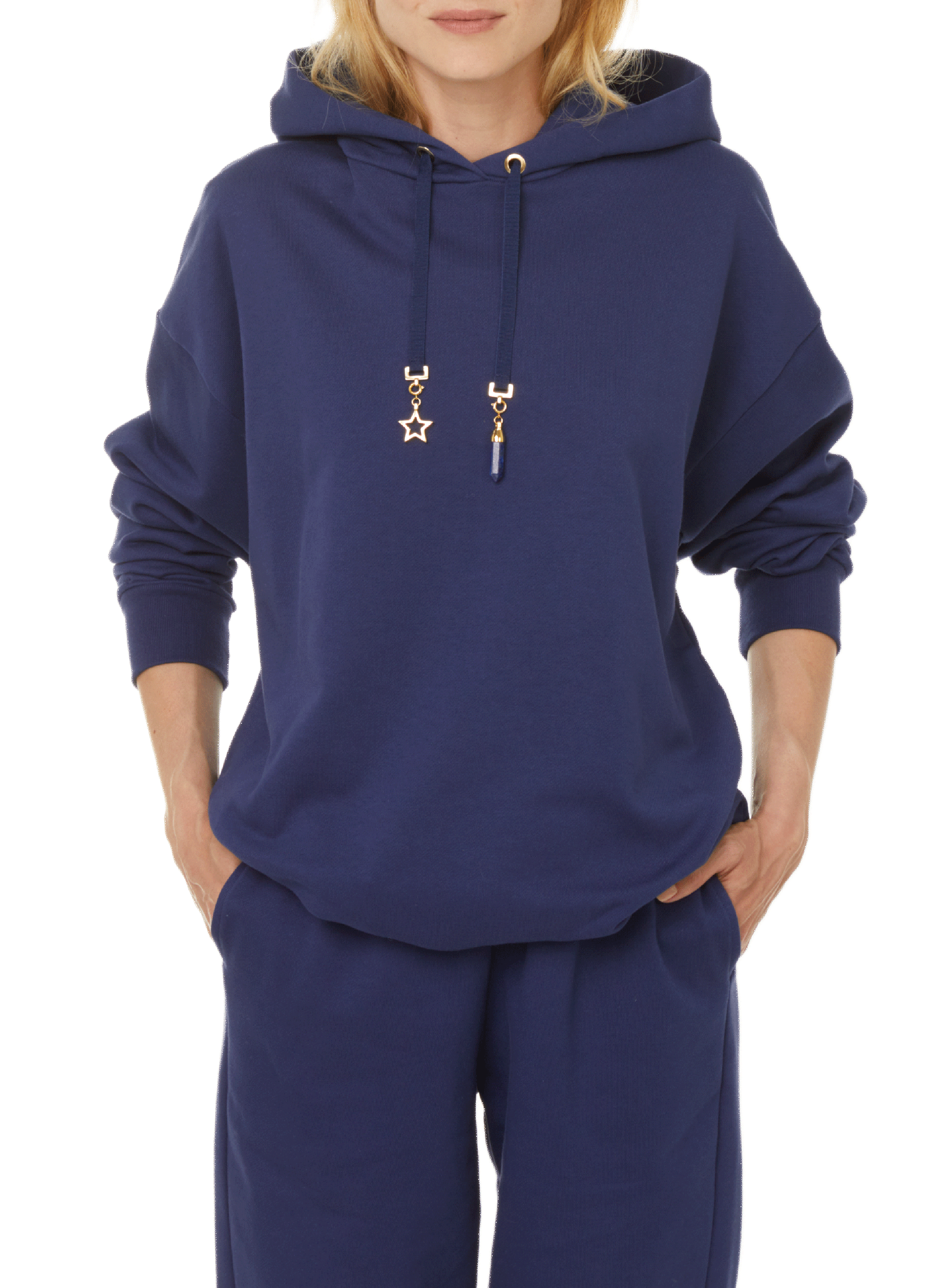 THE SOCIAL SUNDAY Hoodie en coton Bleu
