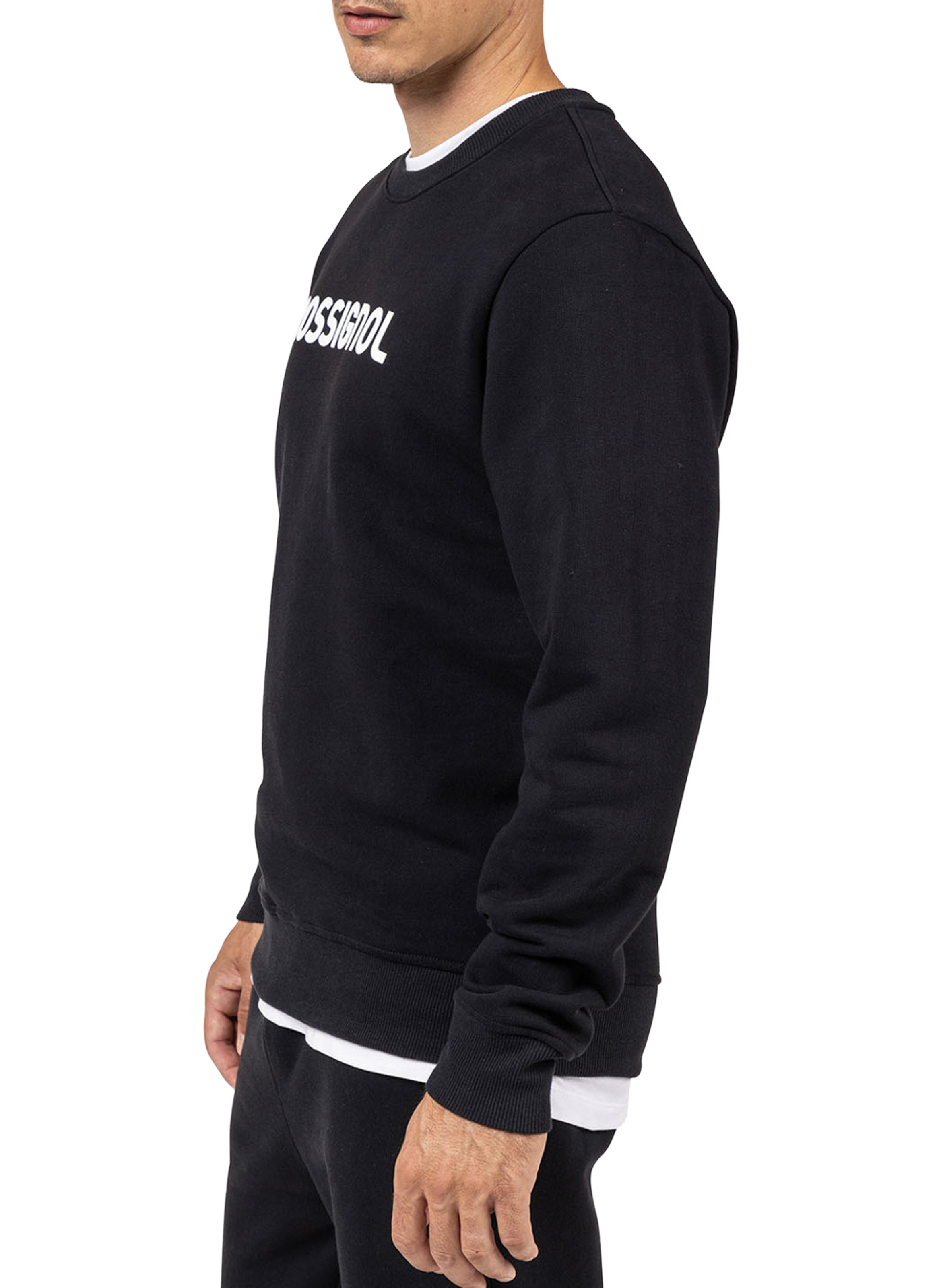 Sweat à col rond en coton mélangé ROSSIGNOL Noir