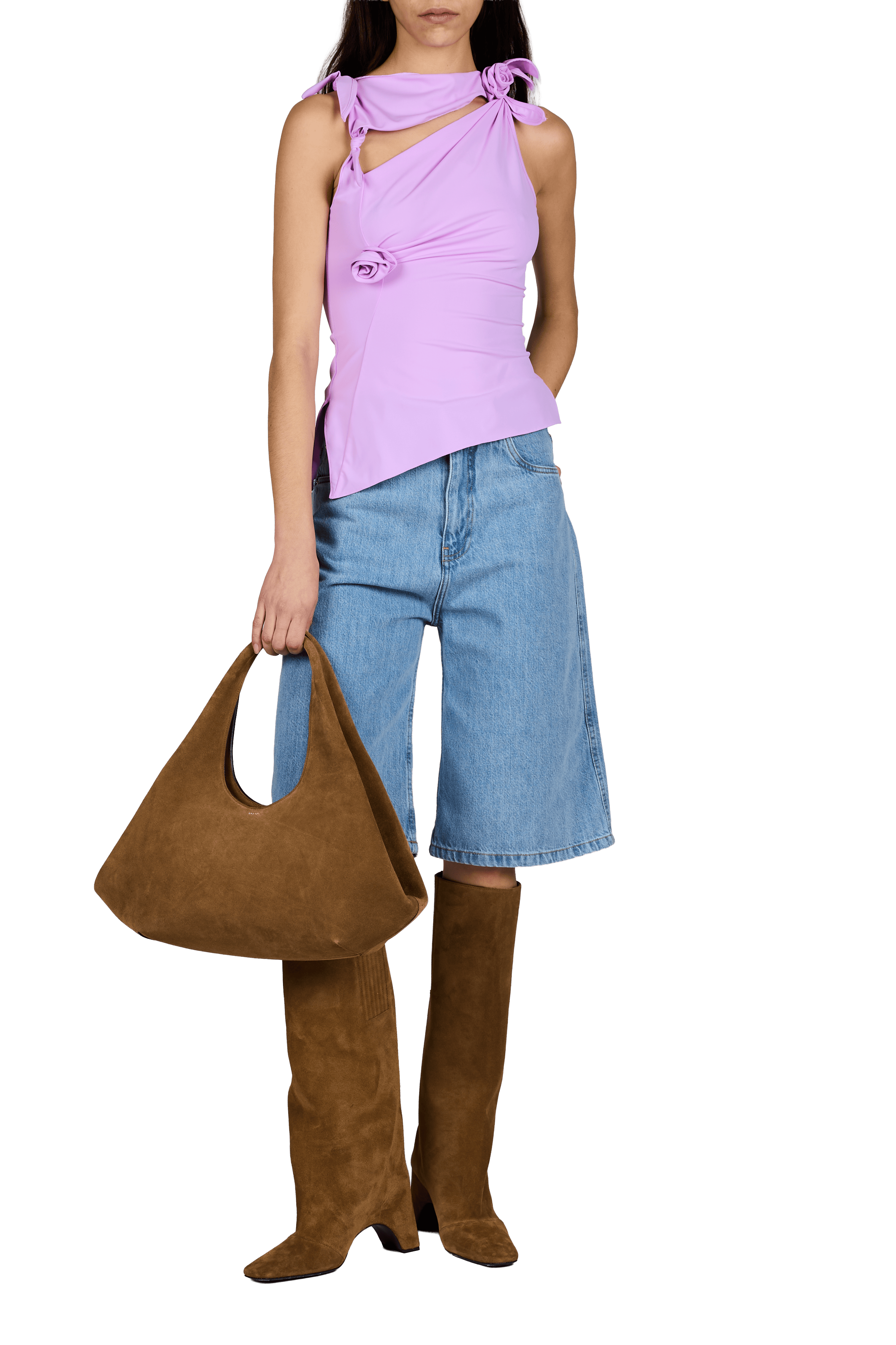 Sac à main en daim COPERNI Marron