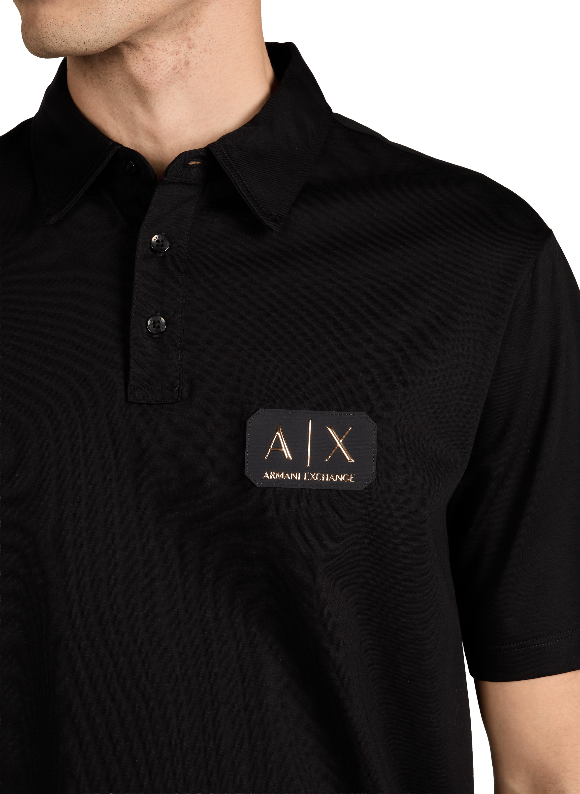 Polo en coton ARMANI EXCHANGE Noir