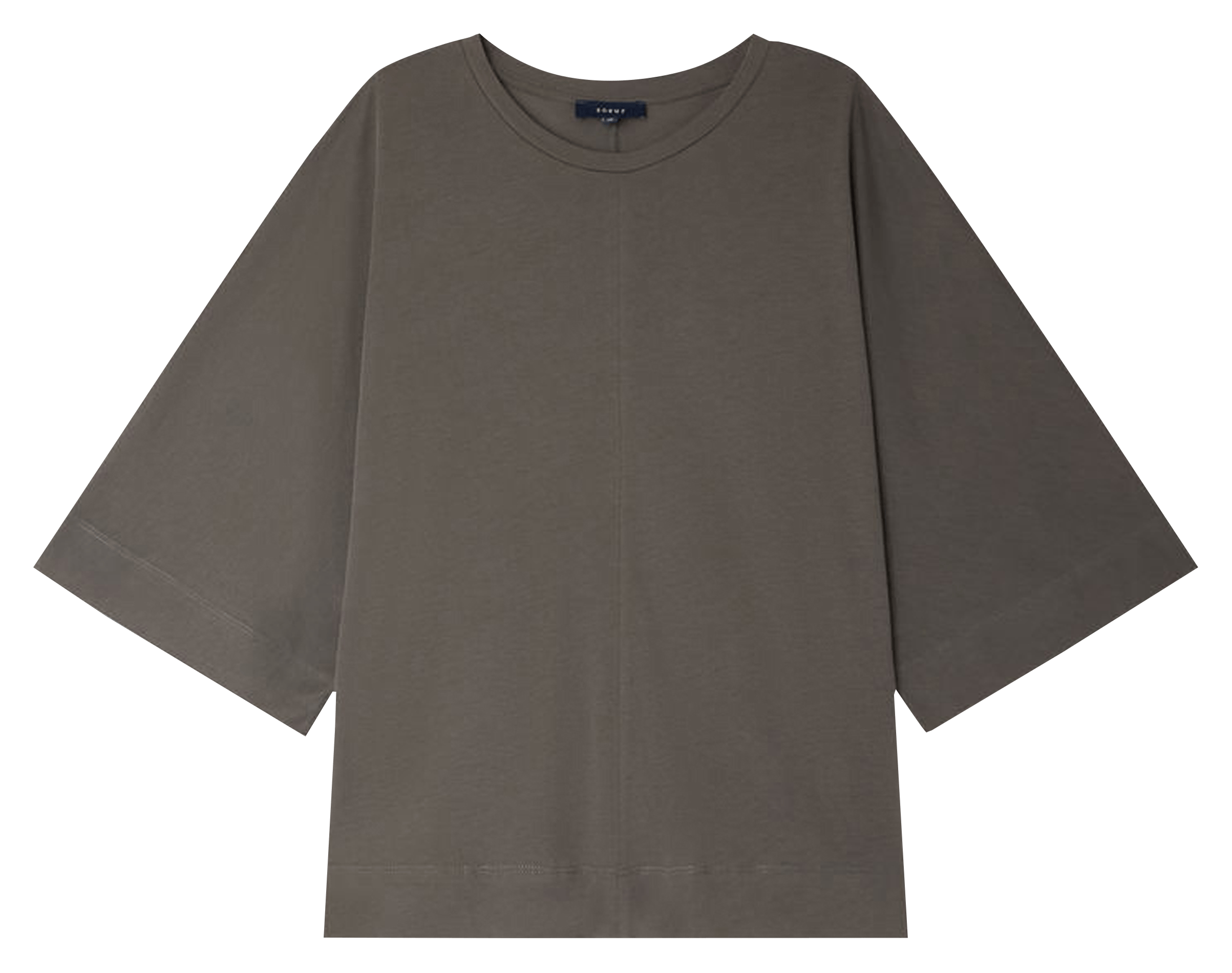Tee-shirt ample col rond en coton bio Helsinki SOEUR Bleu