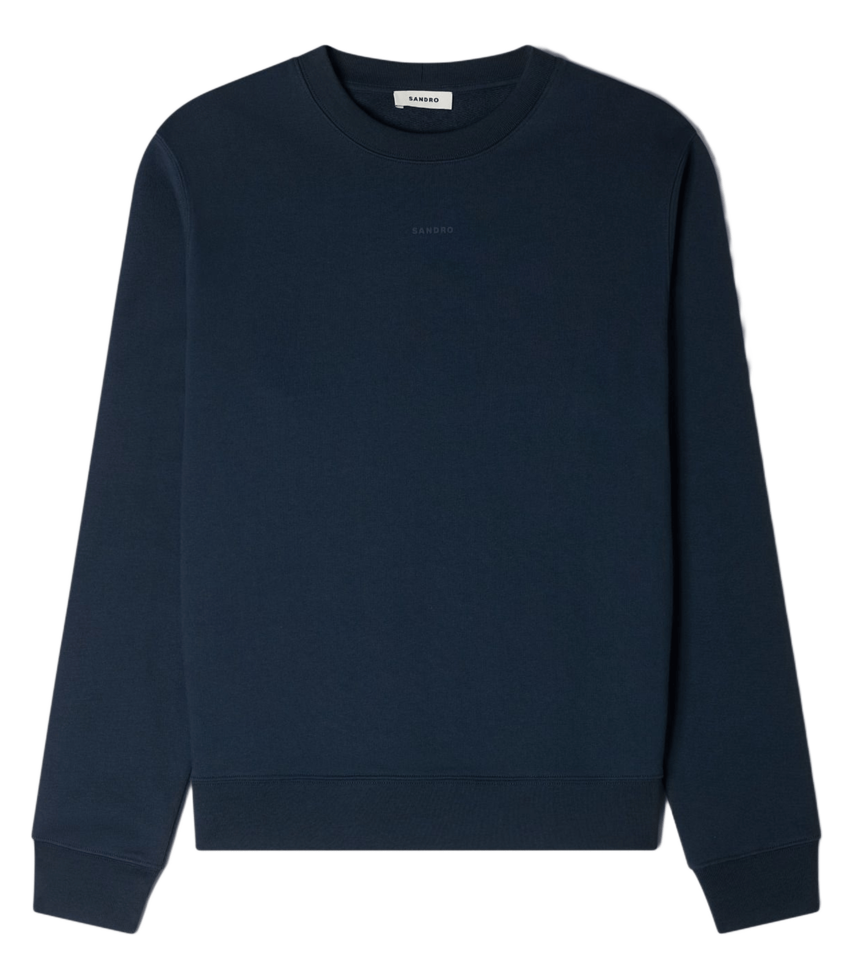 Sweat droit col rond en coton SANDRO Bleu