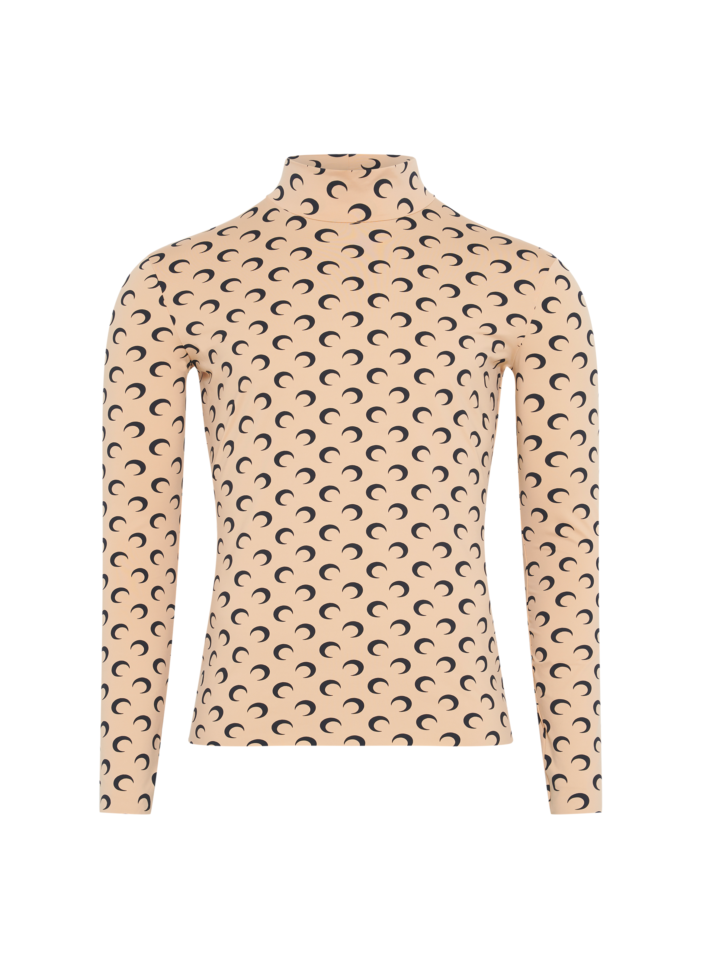 Recycled moon jersey ss highneck top MARINE SERRE Beige