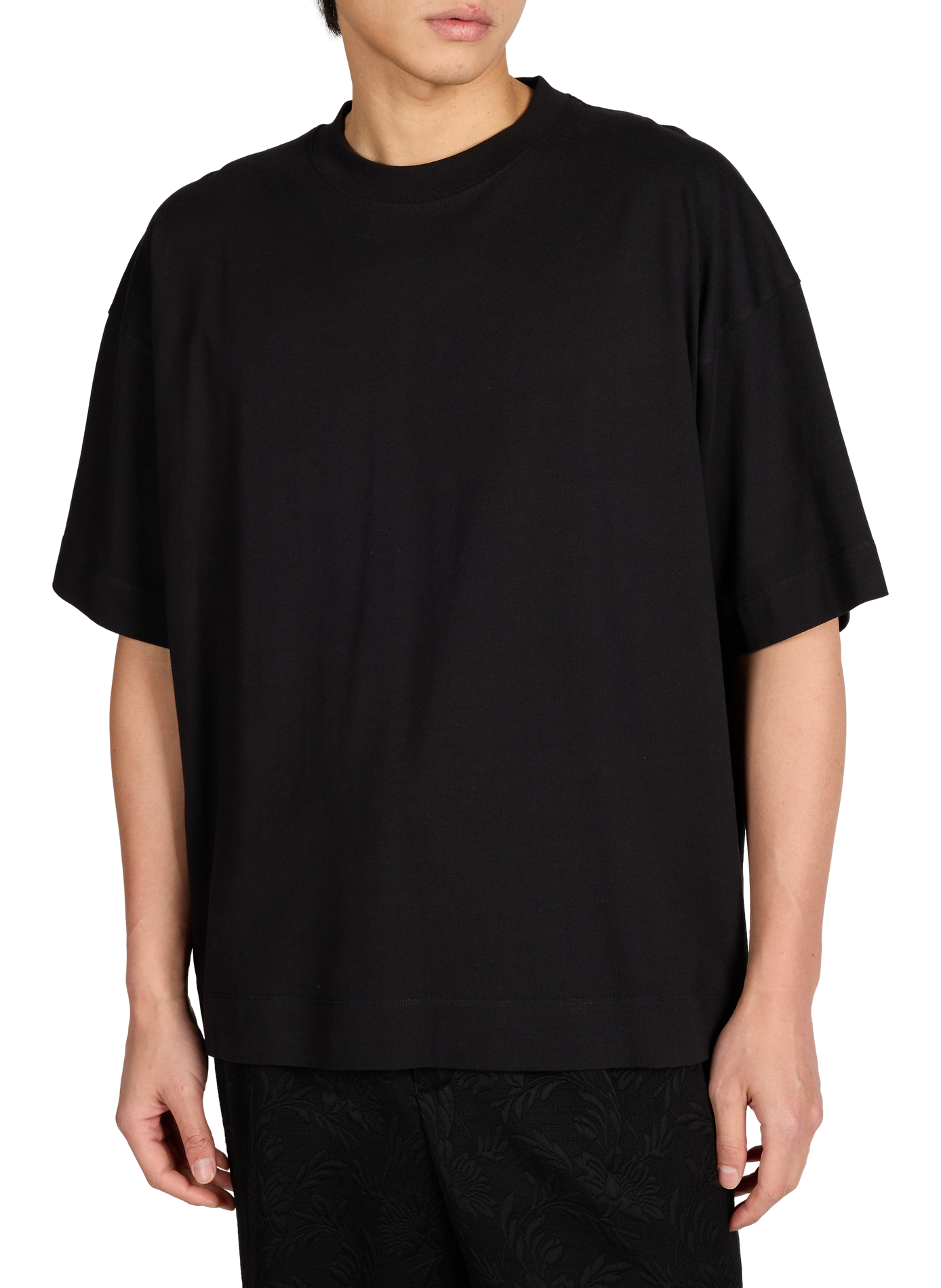 Classic Cotton T-Shirt DRIES VAN NOTEN Black