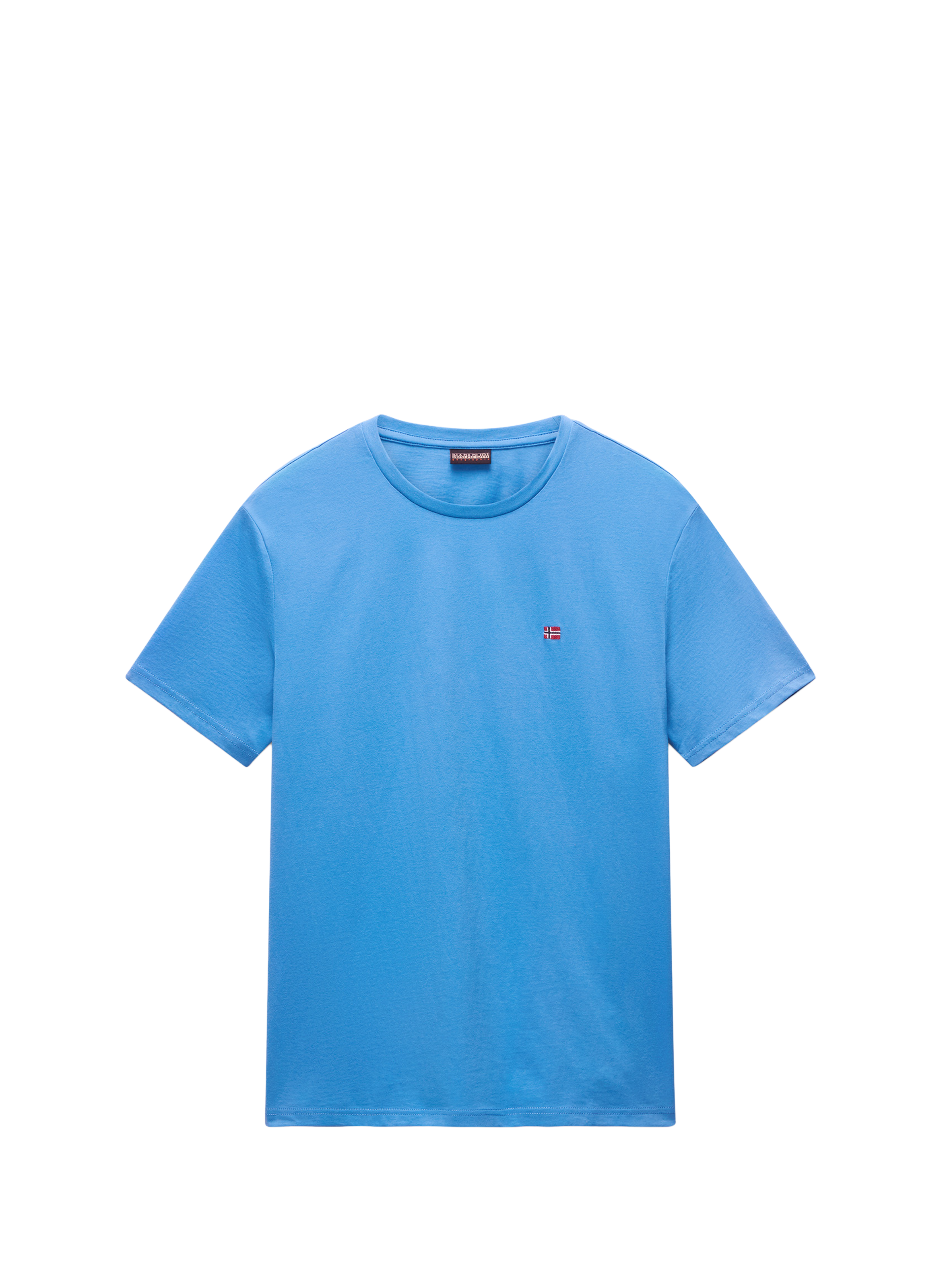 T-shirt col rond en coton NAPAPIJRI Bleu