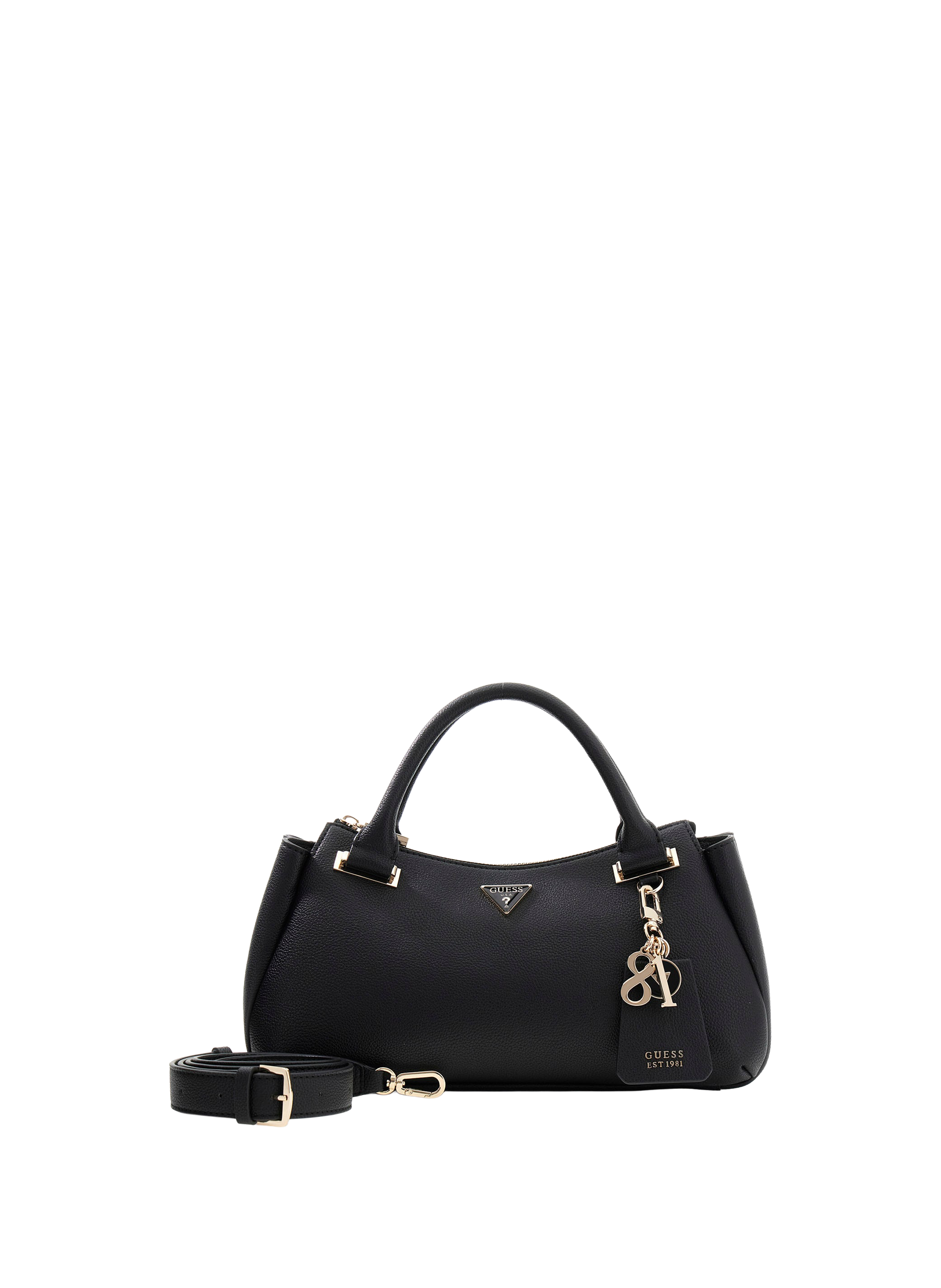 Sac à main avec charms effet cuir GUESS Noir