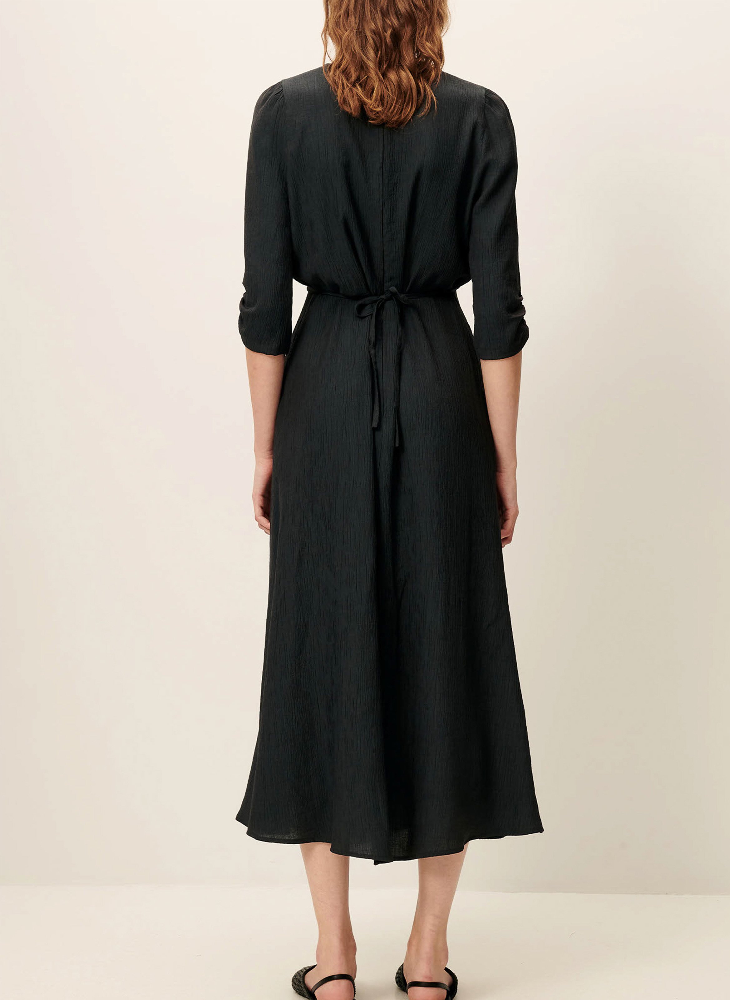 Robe longue col v imprimée nylia SESSUN Vert