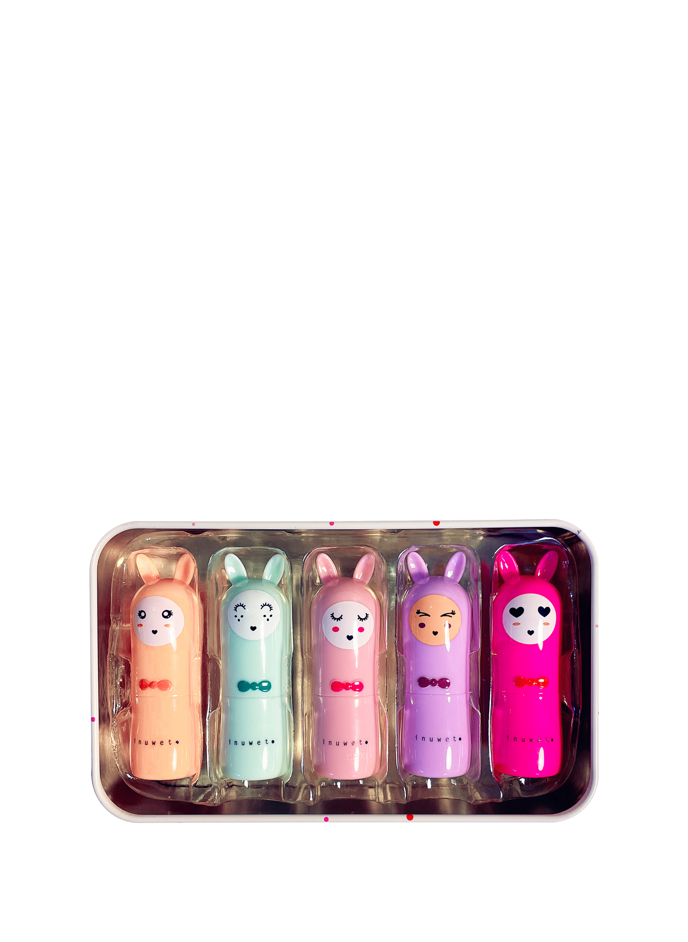 Coffret rainbow delux - 5 baumes à lèvres INUWET No color