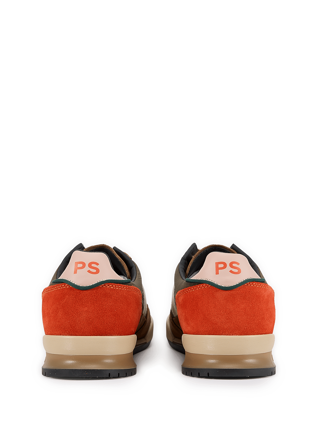 Baskets en cuir mélangé PAUL SMITH Kaki