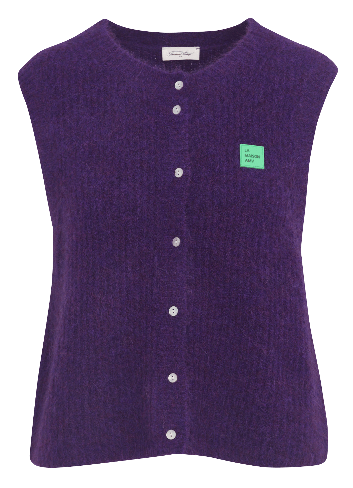 Gilet sans manches en maille duveteuse east AMERICAN VINTAGE Violet