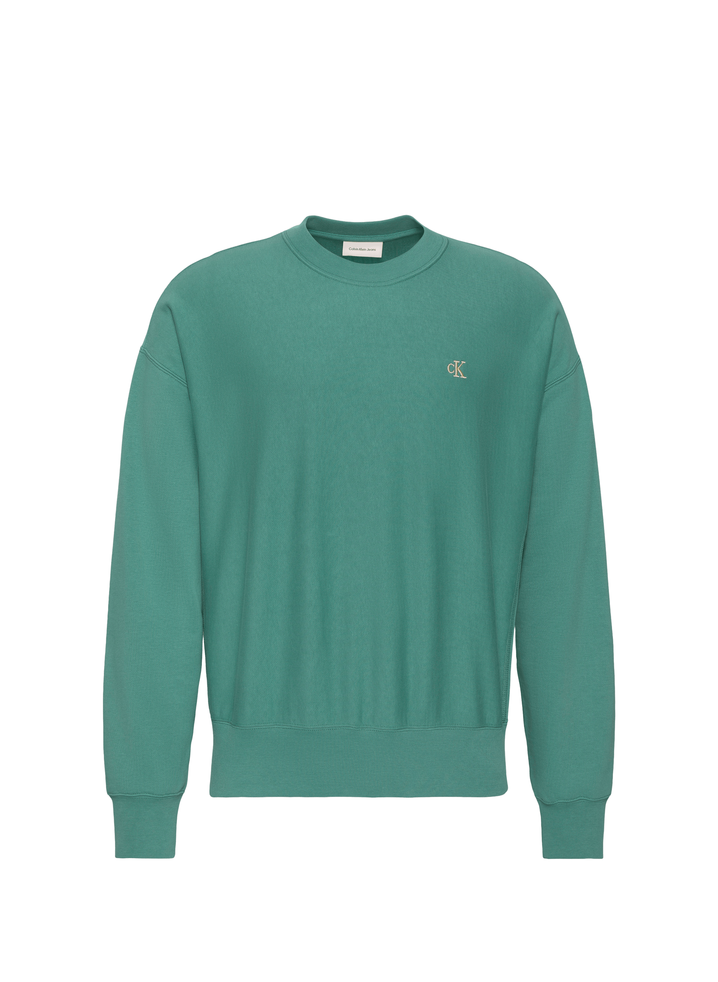 Oversized cotton terry sweatshirt CALVIN KLEIN Green