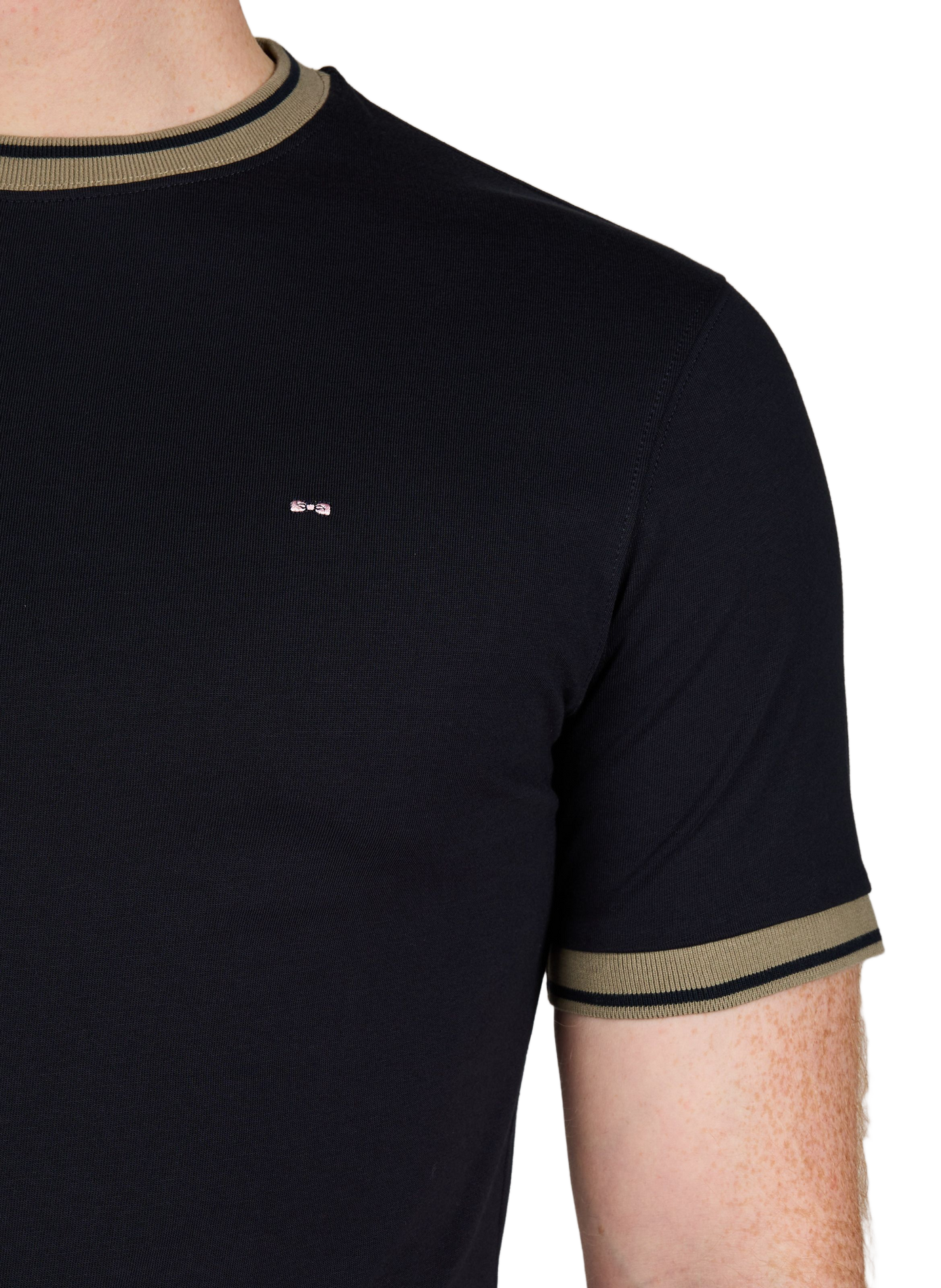 T-shirt droit manches courtes en coton EDEN PARK Beige