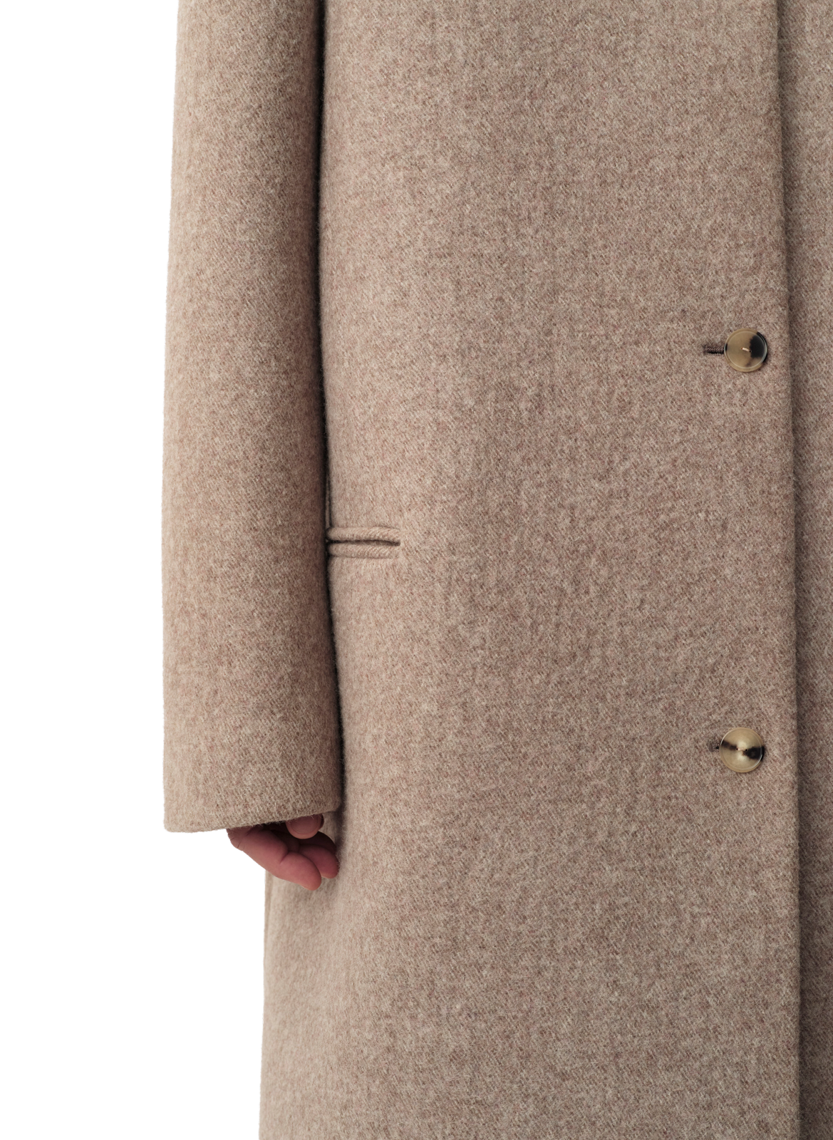 Manteau Cora en laine mélangé CALVIN KLEIN COLLECTION Beige