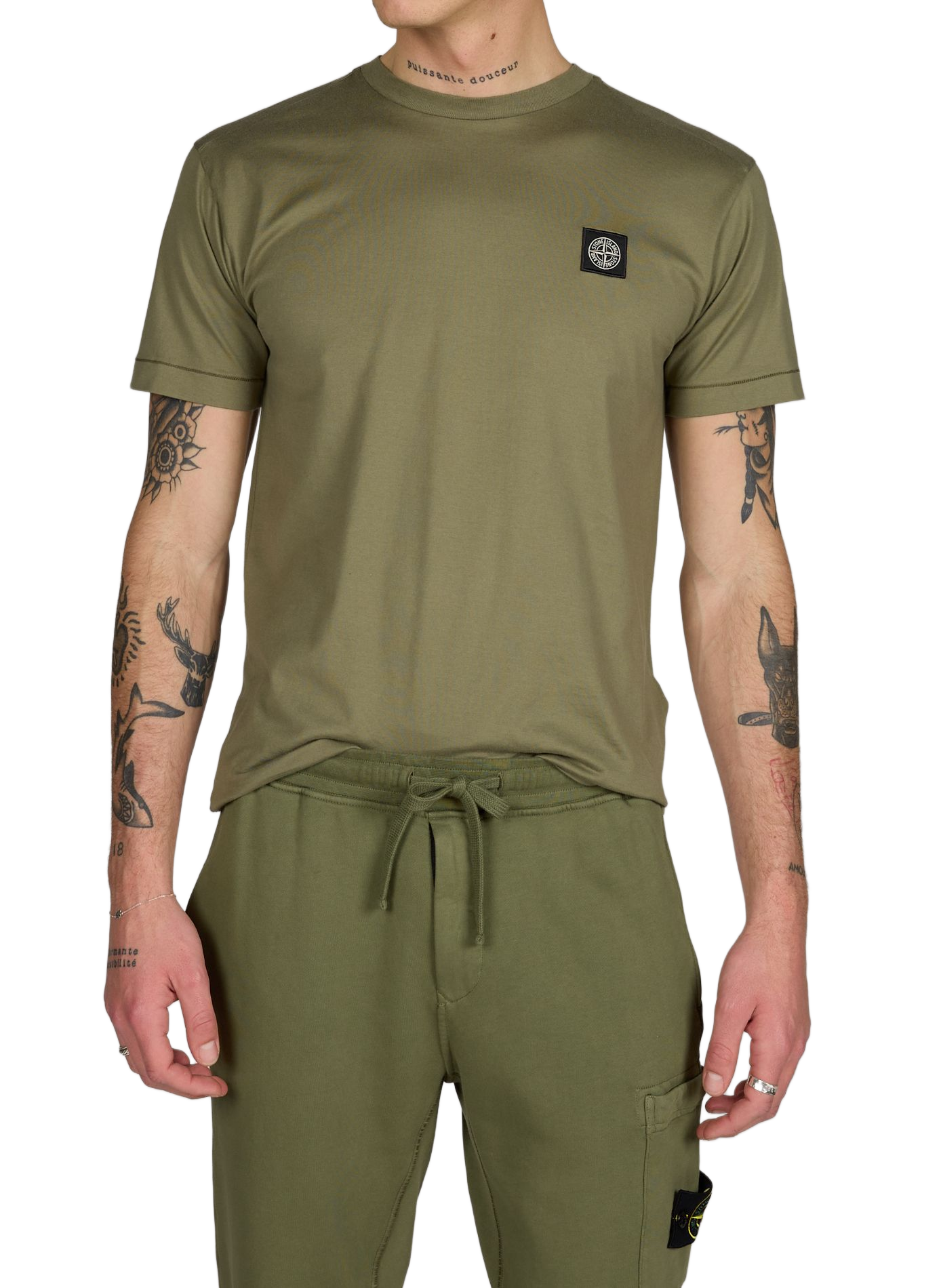 T-shirt en coton STONE ISLAND Kaki