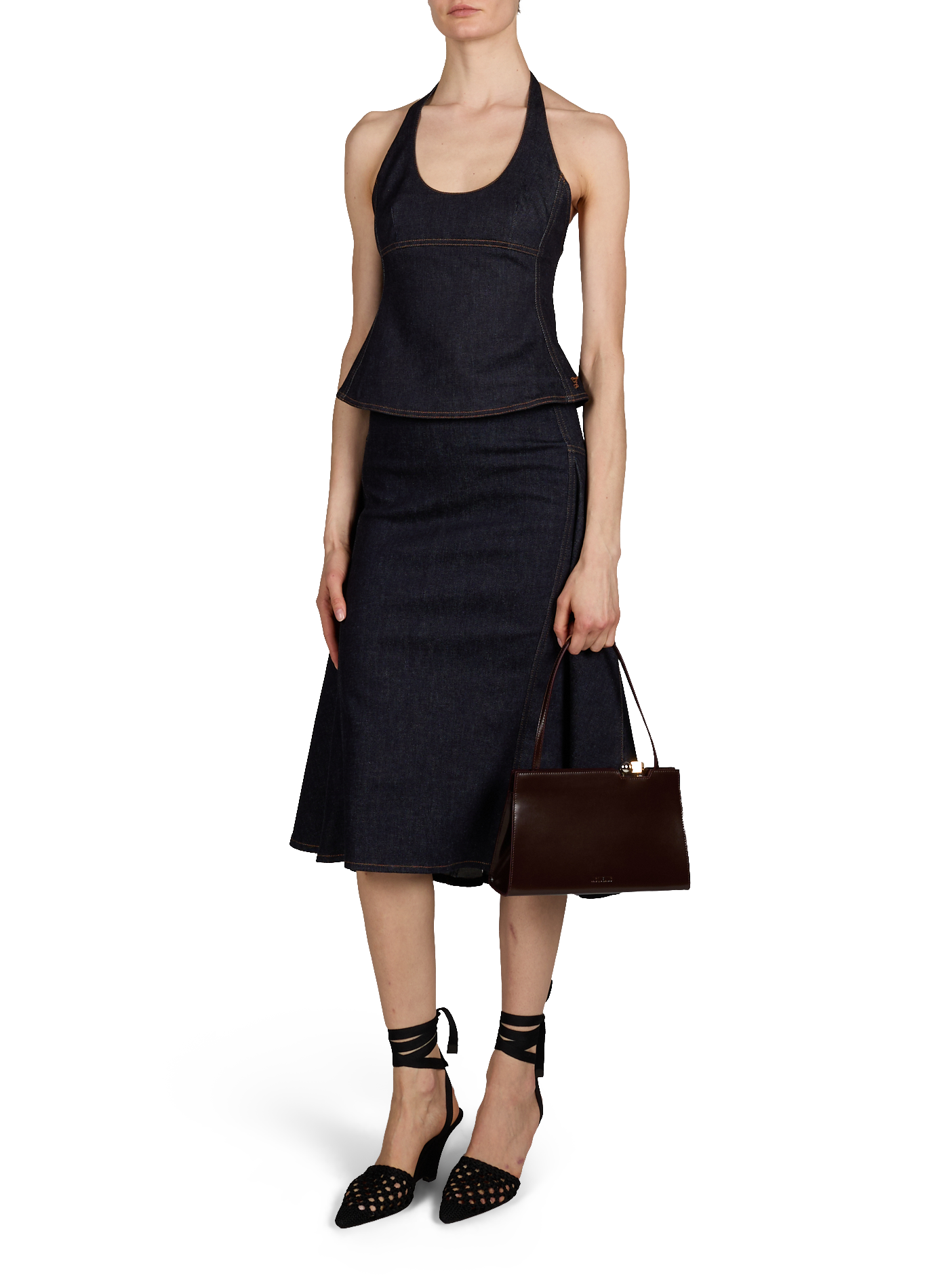 Le haut De-Nîmes en denim de coton JACQUEMUS Bleu