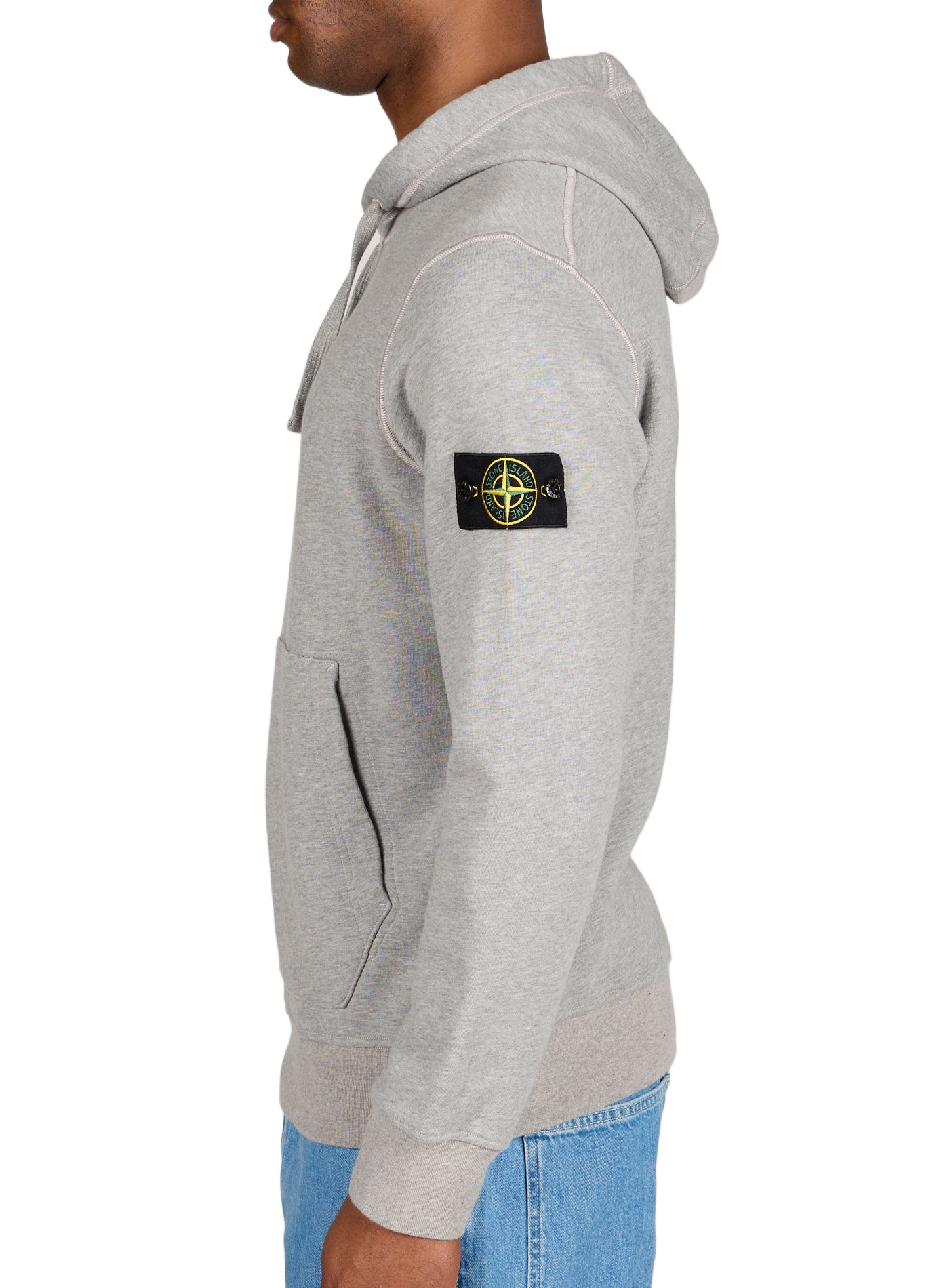 Cotton Hooded Sweatshirt STONE ISLAND Grey