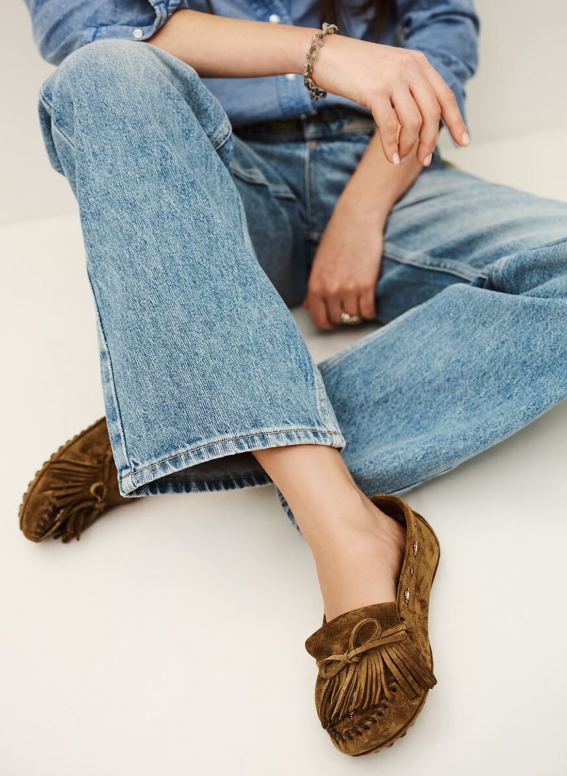 Leren mocassins BA&SH Bruin