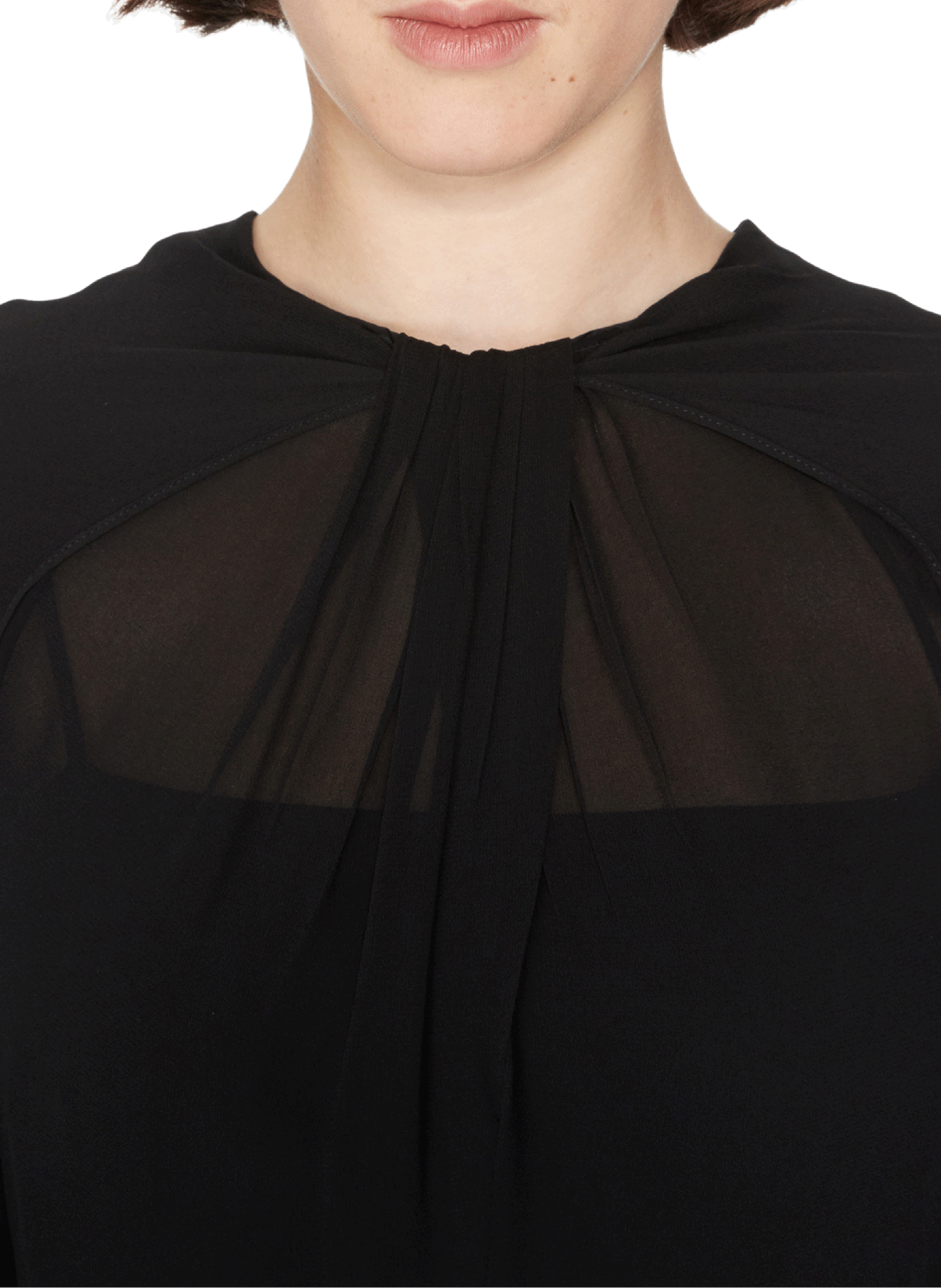 Robe à manches cape en viscose PRADA Noir
