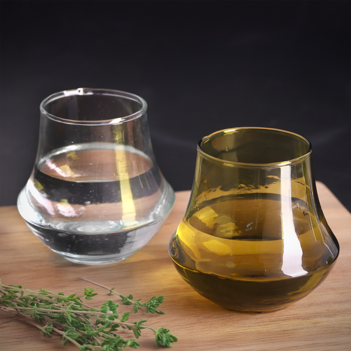 Nour - lot de 6 verres à dégustation 28 cl recyclé soufflés bouche MEDARD DE NOBLAT Orange