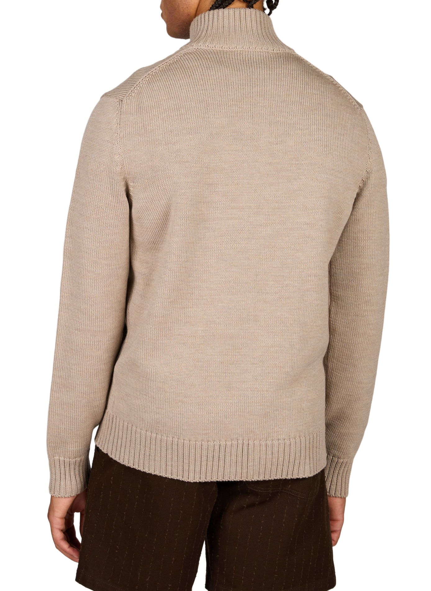 Wool high-neck cardigan SLOWEAR Beige