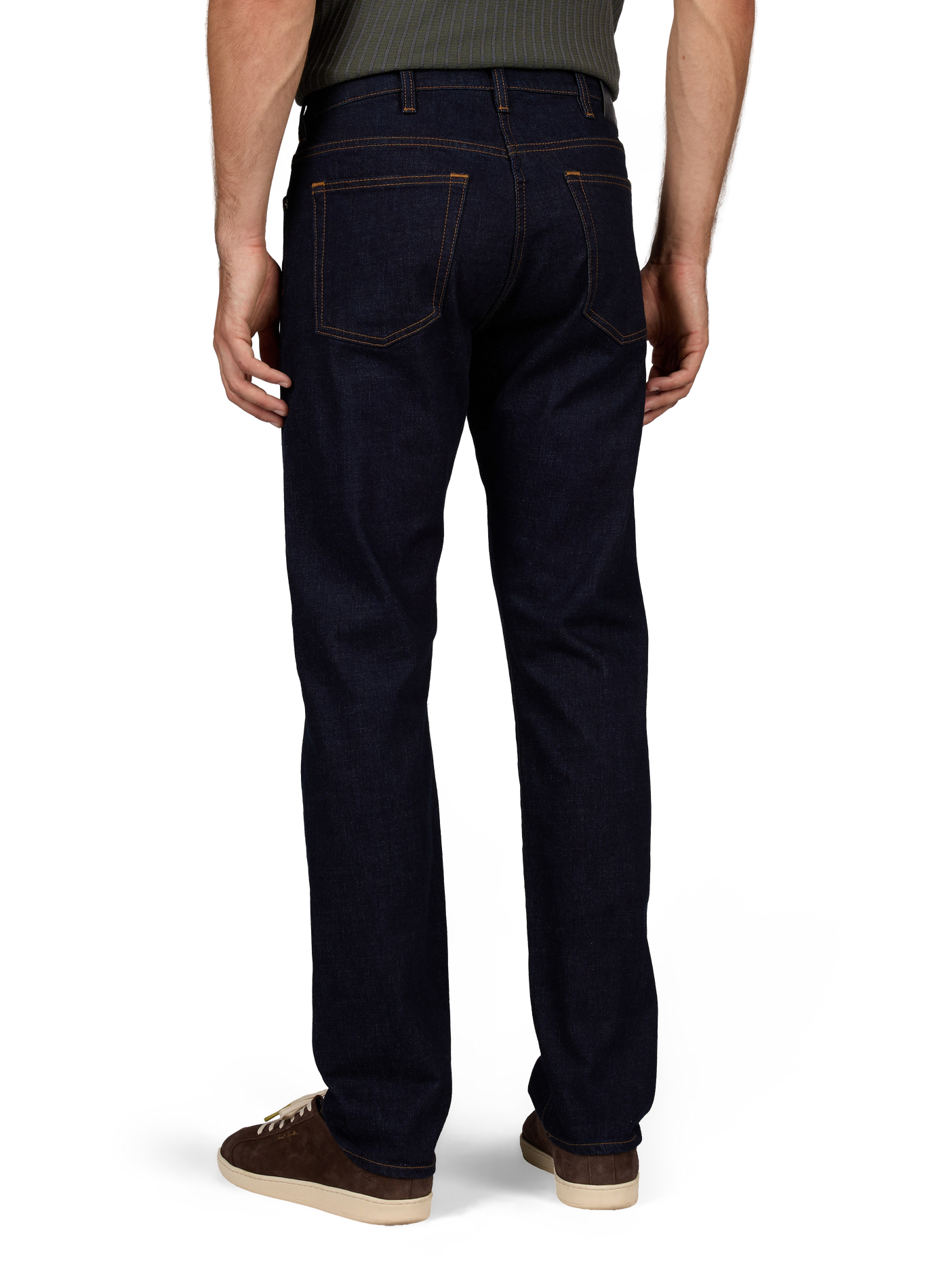 Raw slim fit mixed cotton jeans PAUL SMITH Blue