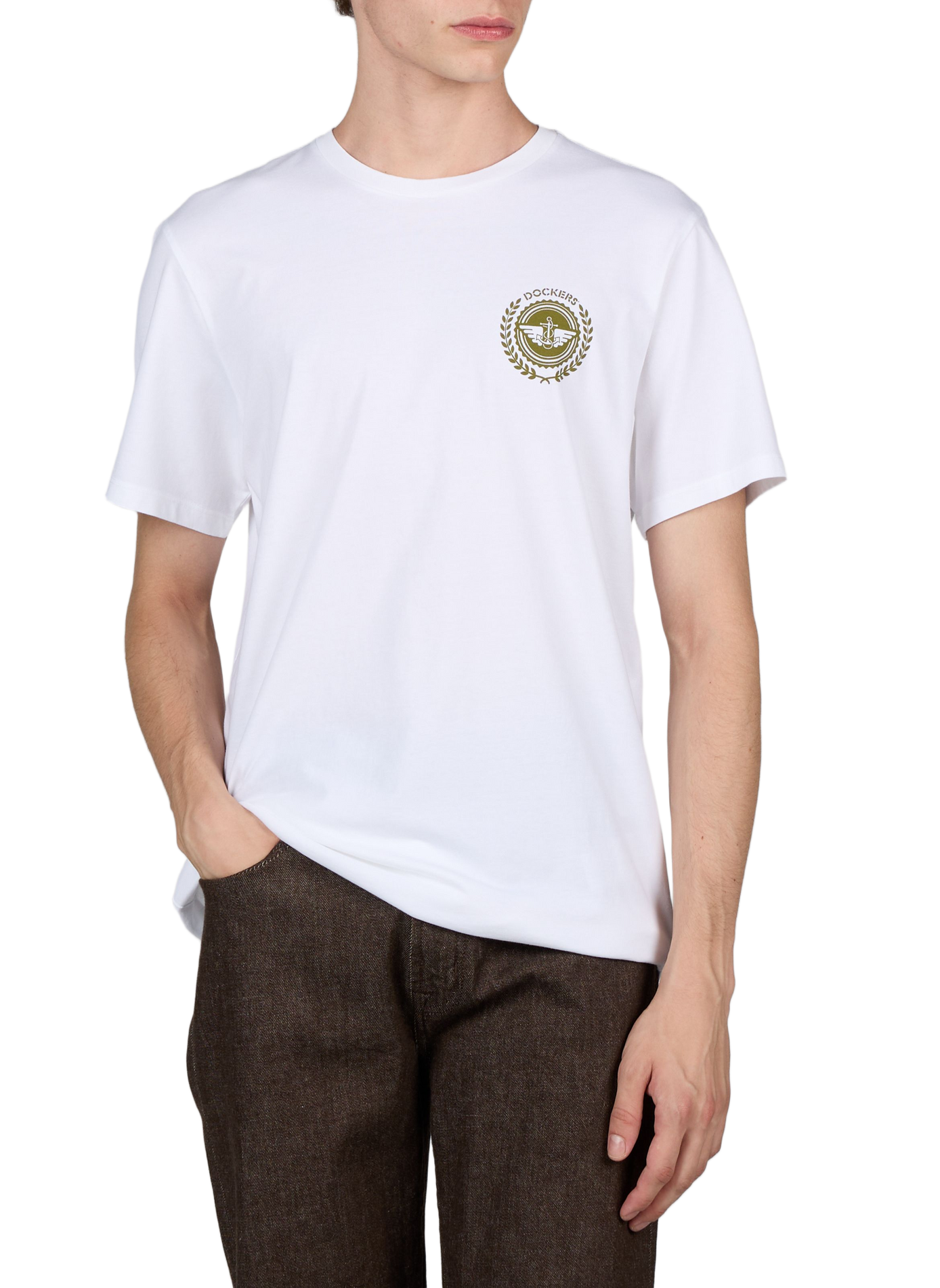 T-Shirt mit Logo aus Baumwolle DOCKERS Weiss