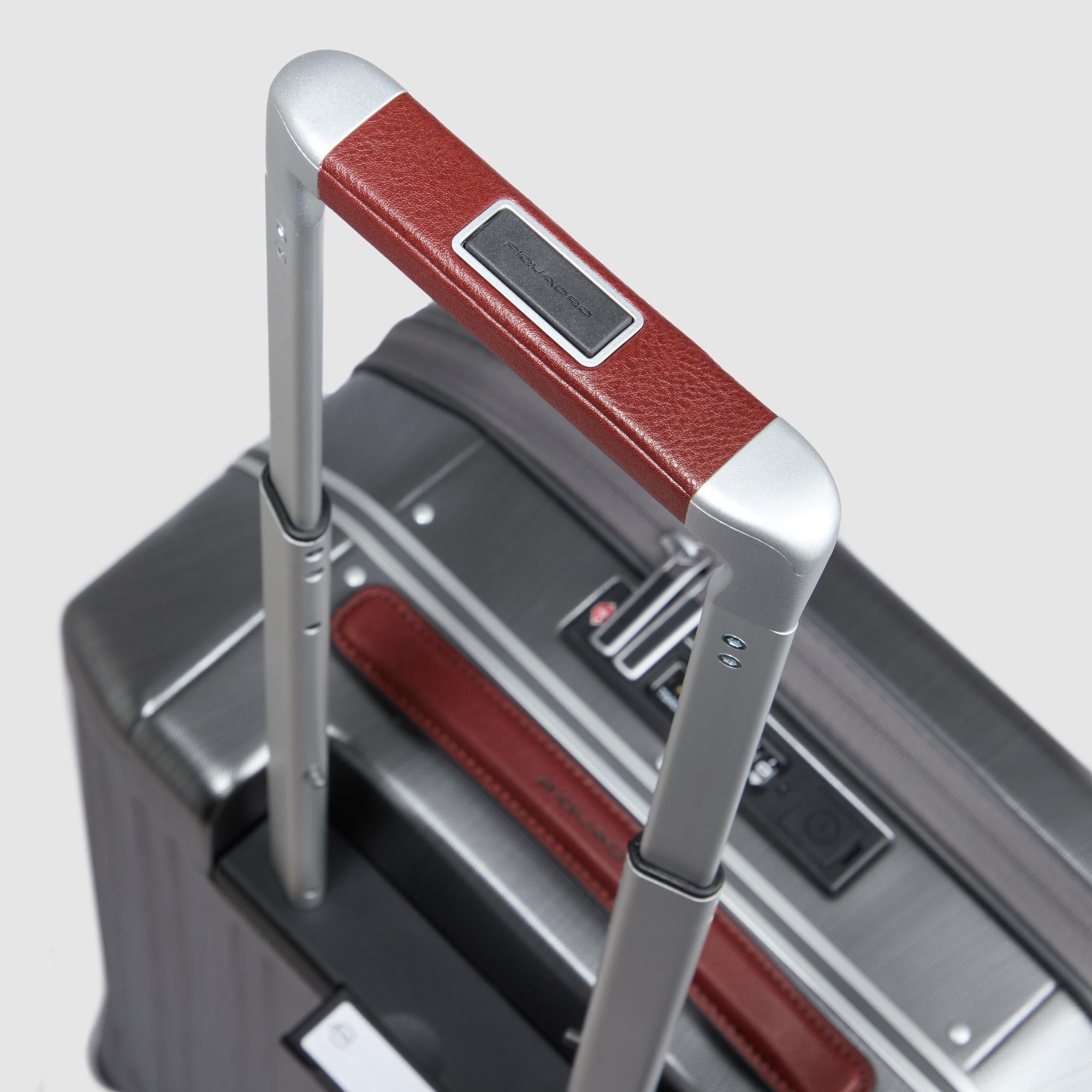 Handbagagekoffer met 4 wielen voor 17,3" laptop PIQUADRO Zwart