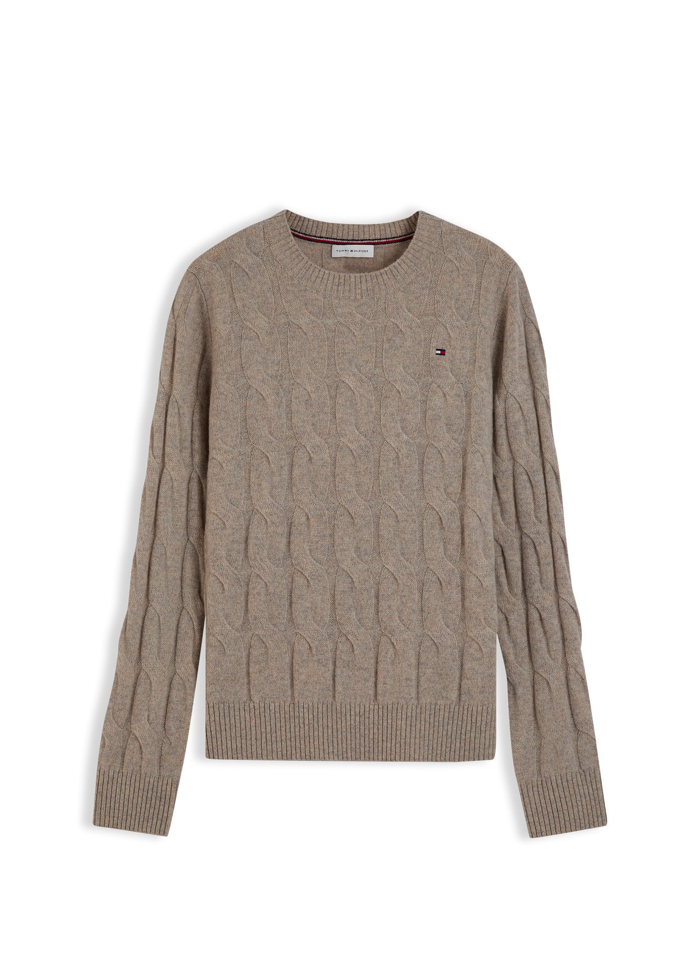 Cable-knit wool jumper TOMMY HILFIGER Beige
